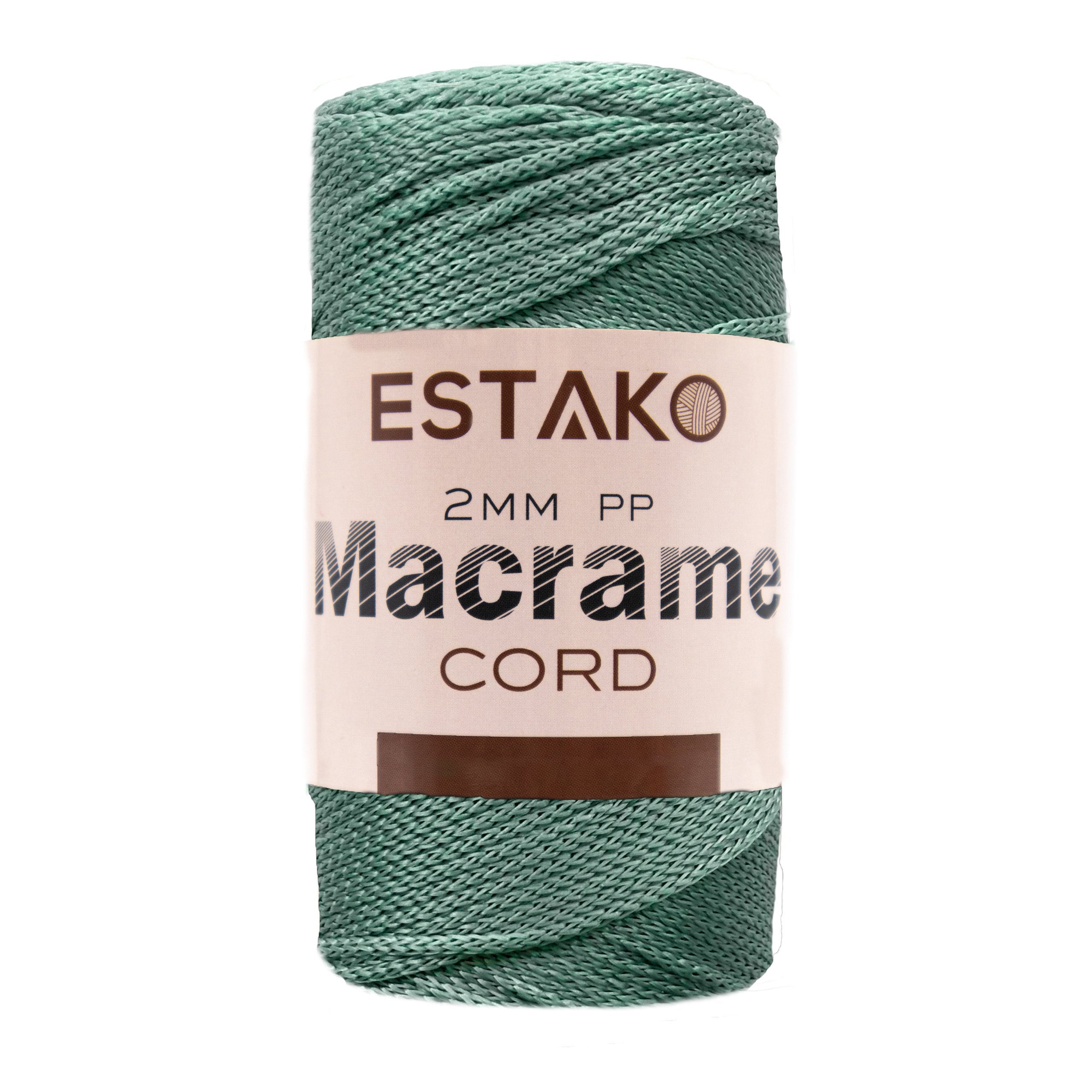 2mm PP Macrame  - 3168 - Water Green