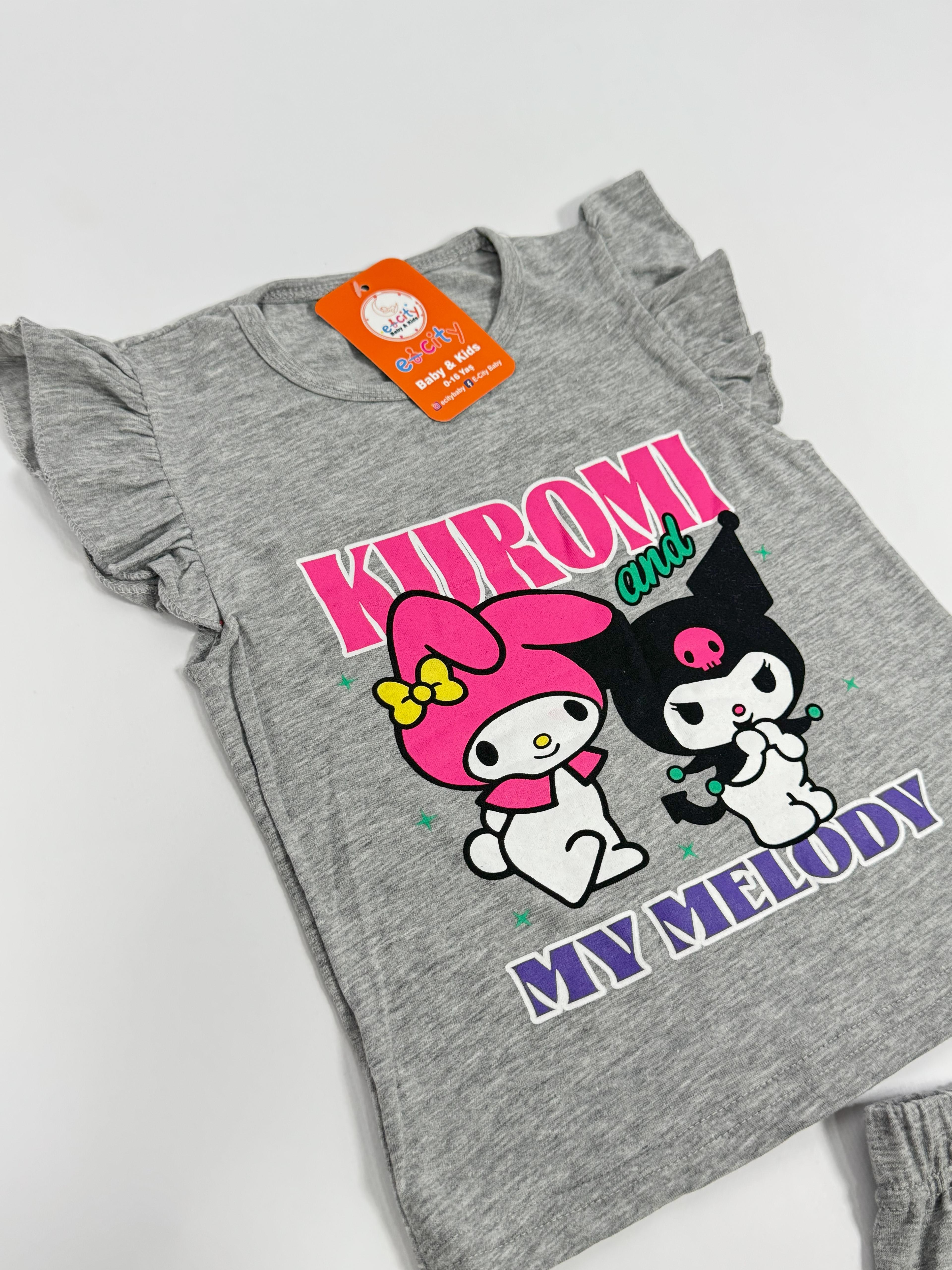 KUROMİ BASKILI ŞORTLU TAKIM