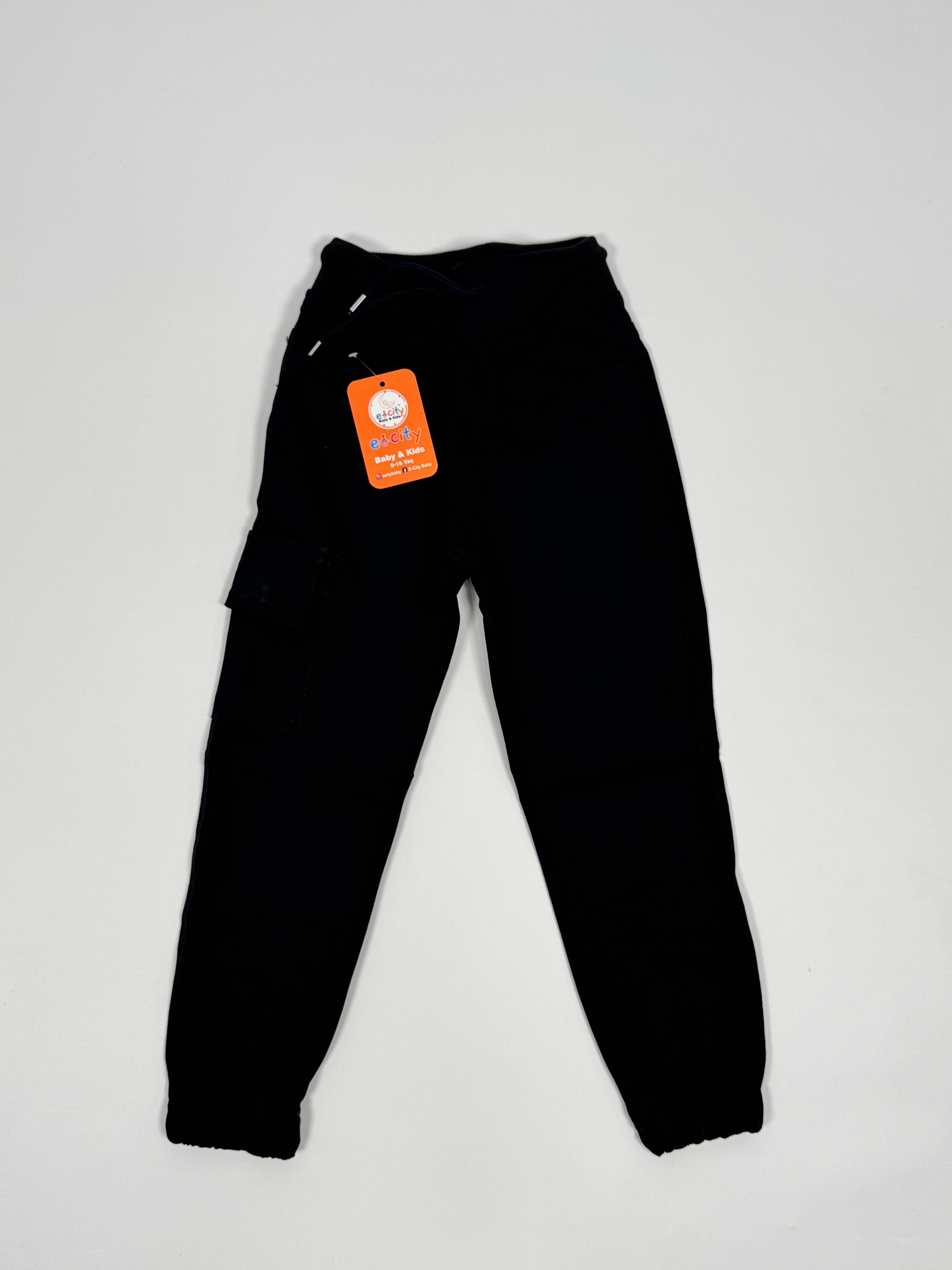 SİYAH KARGO CEPLİ OKUL PANTOLONU