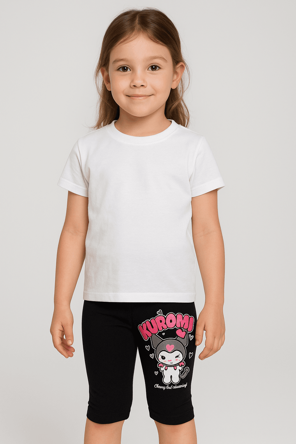 KUROMİ BASKILI KAPRİ TAYT 