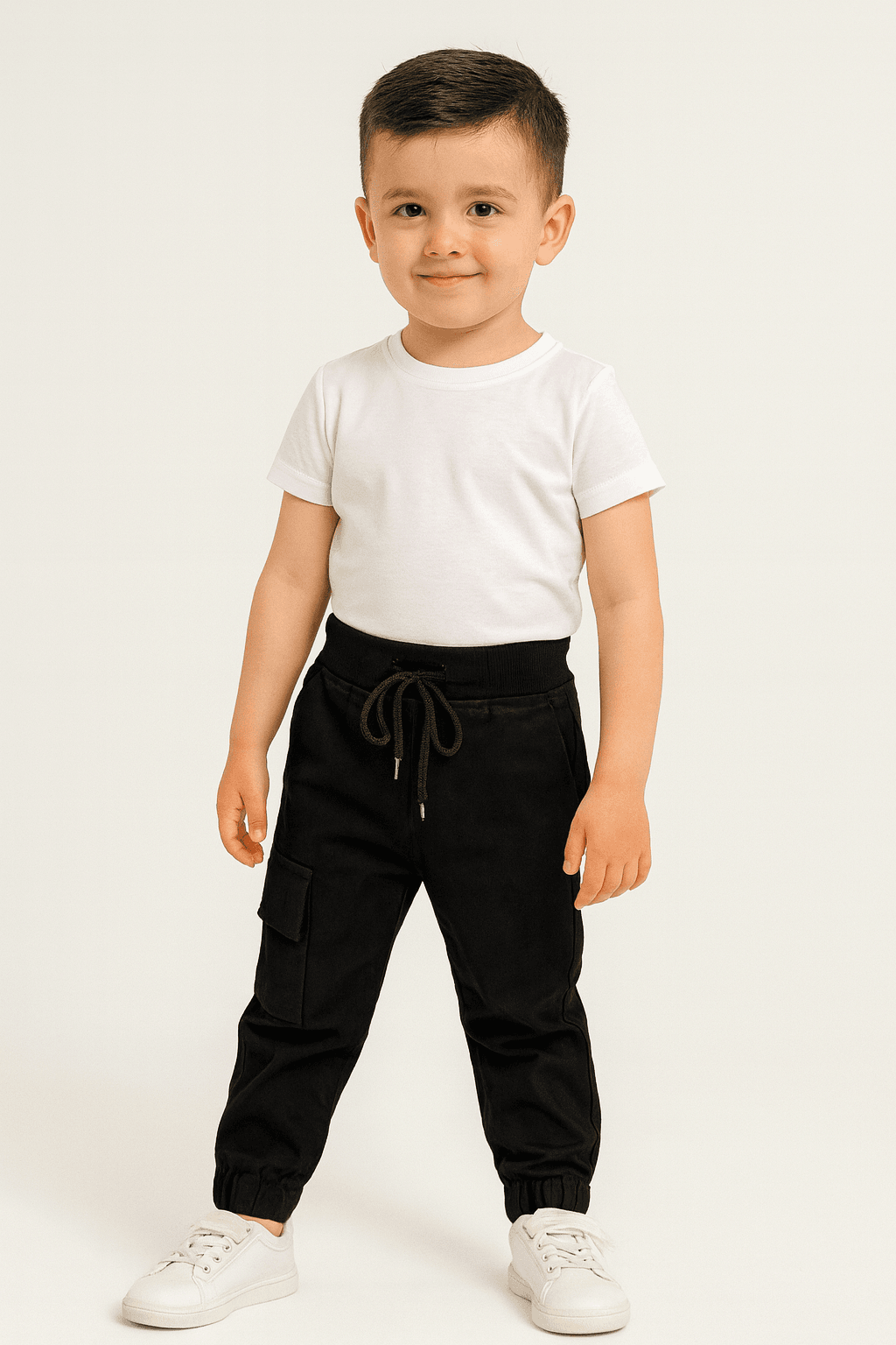 SİYAH KARGO CEPLİ OKUL PANTOLONU
