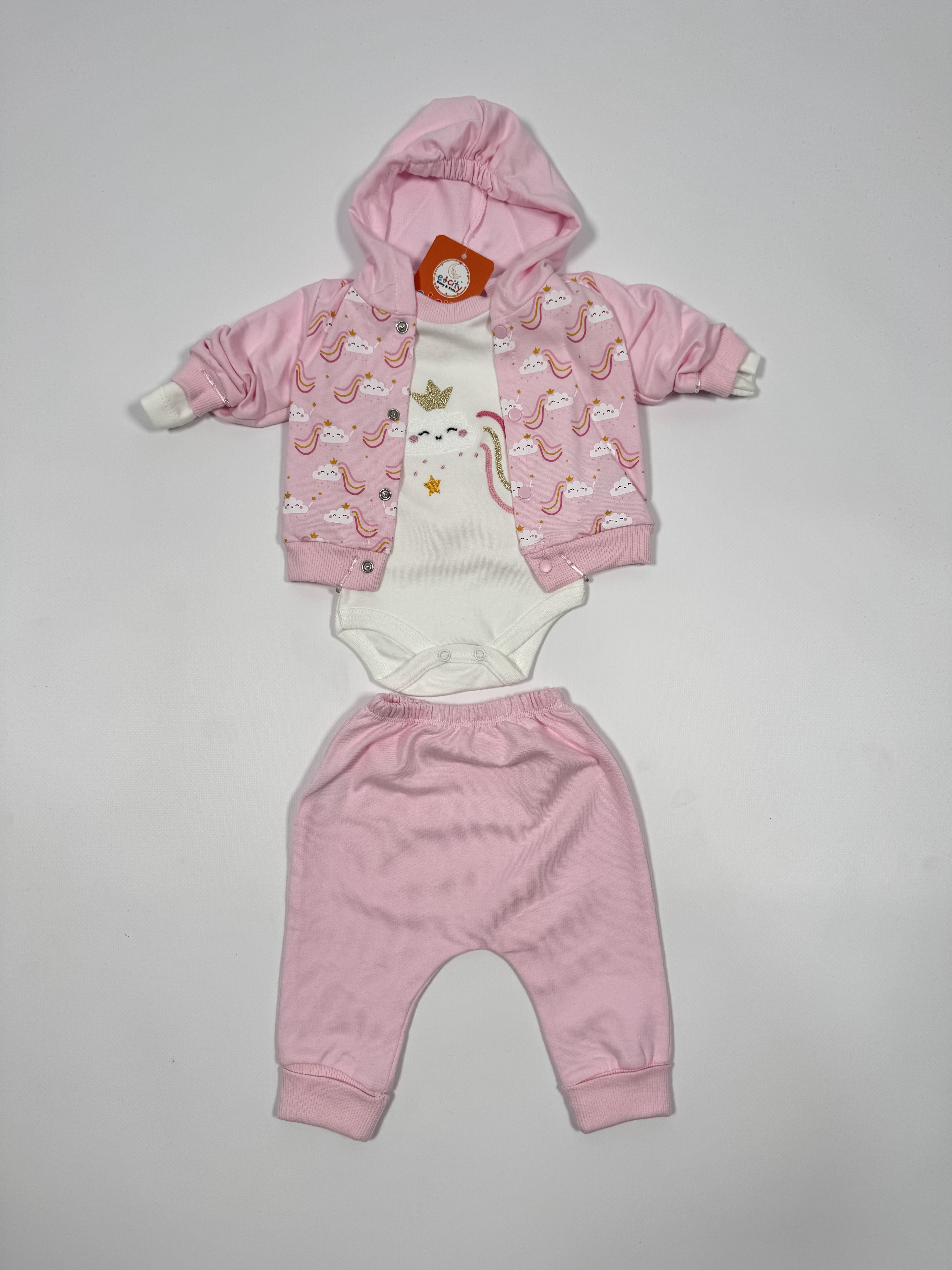 GÖKKUŞAGI DESENLİ YENİ DOĞAN SET