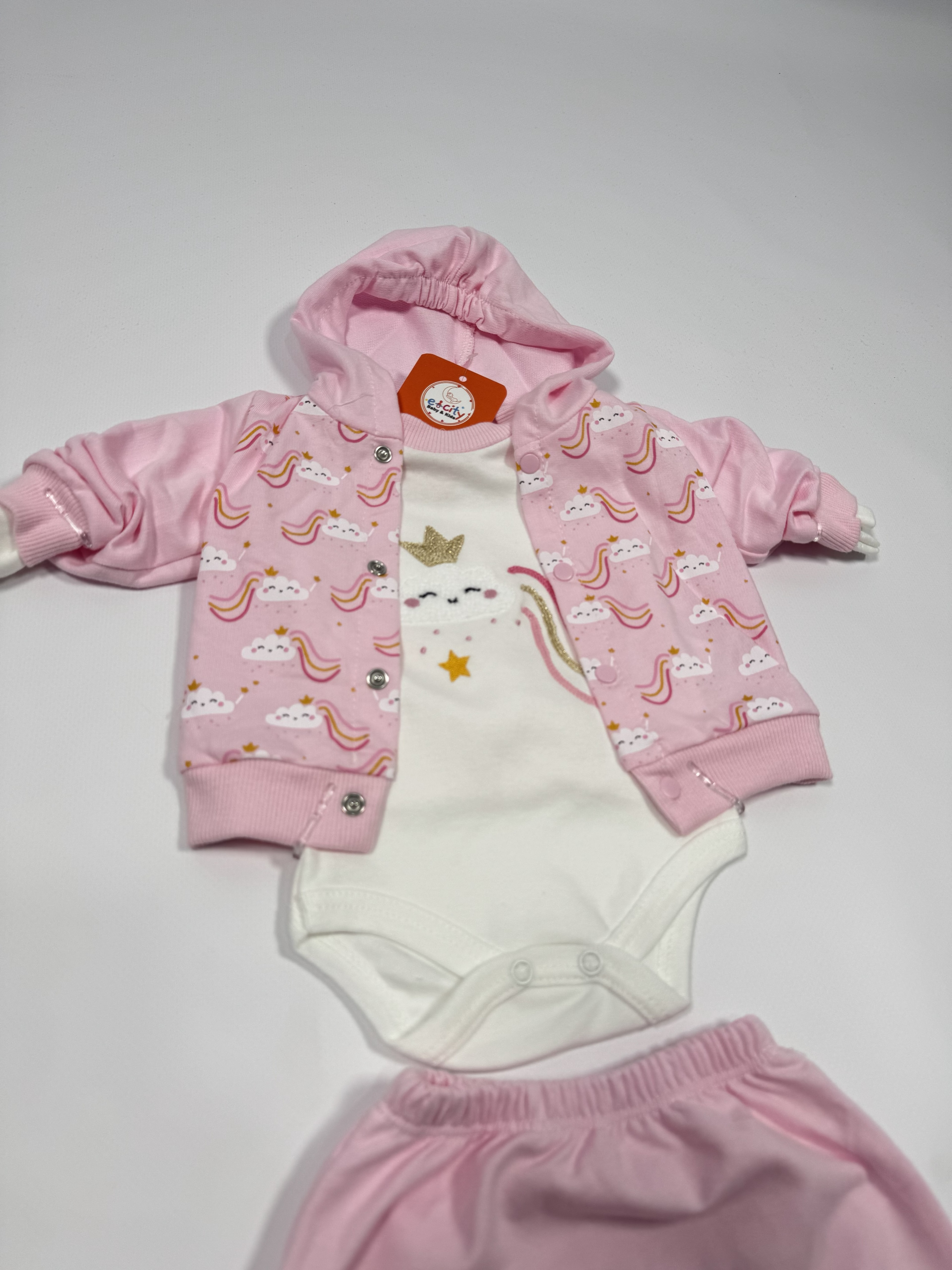 GÖKKUŞAGI DESENLİ YENİ DOĞAN SET