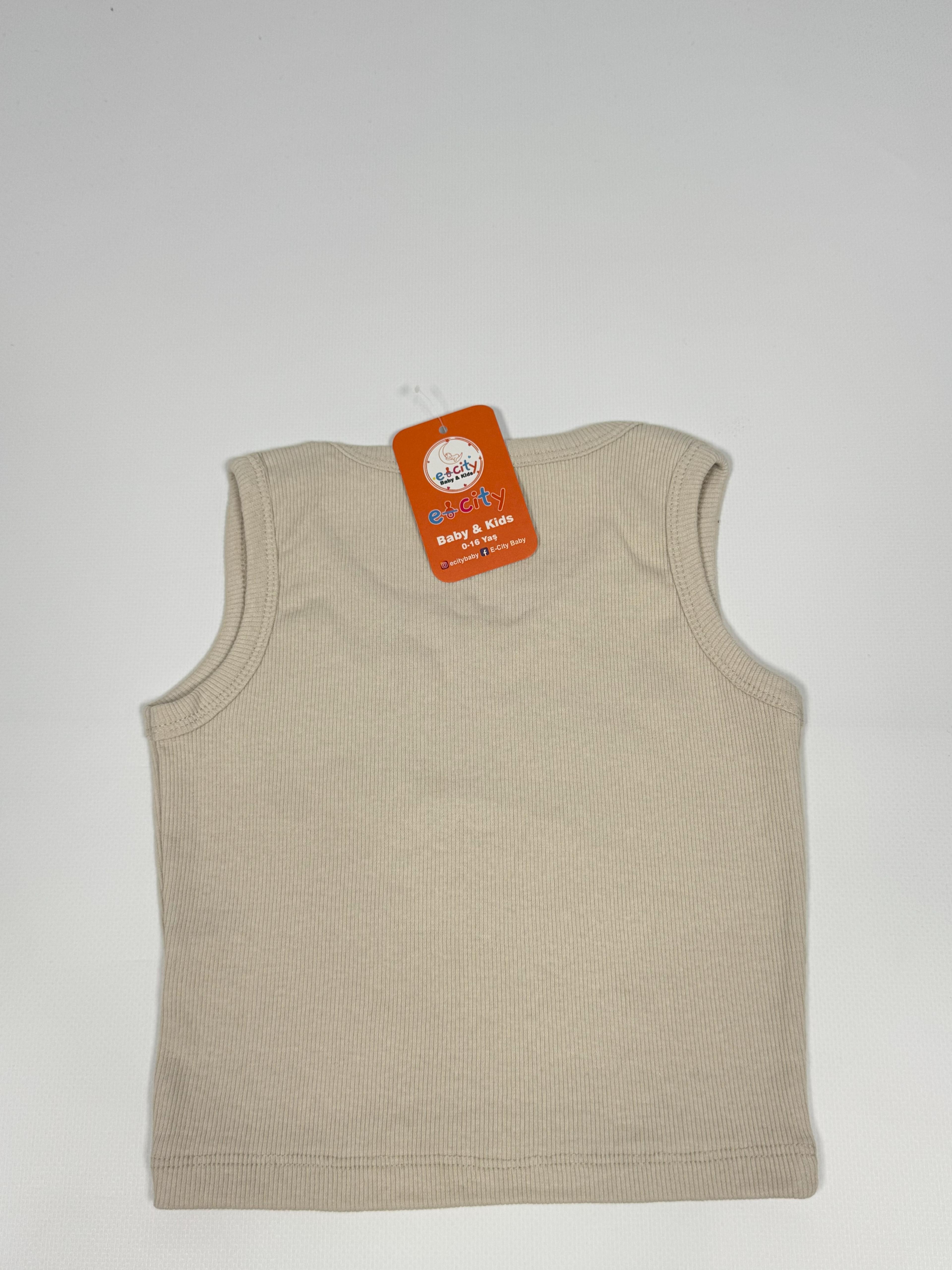 YILDIZ DESENLİ BEJ ASKILI CROP