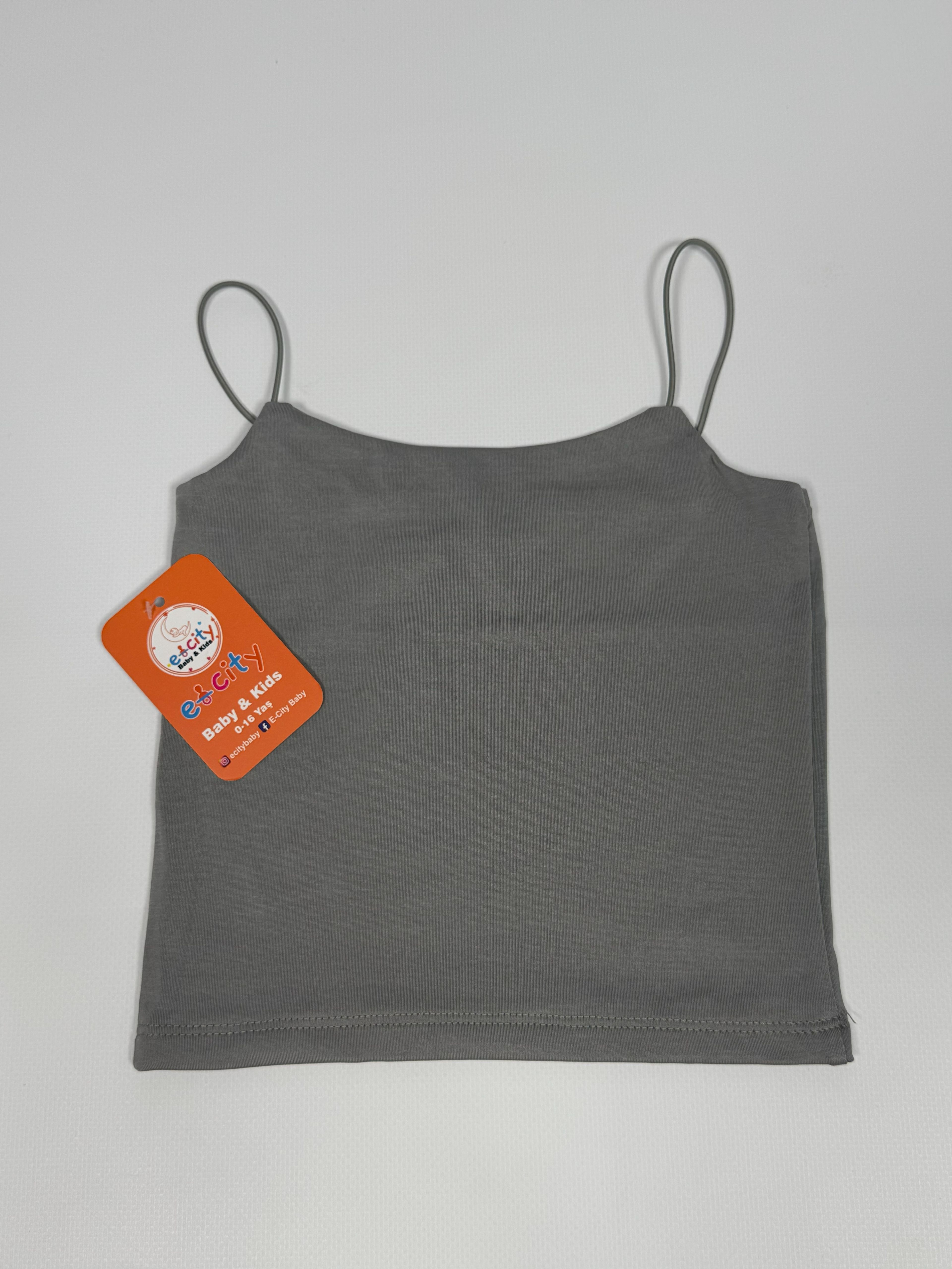 İP ASKILI GRİ CROP