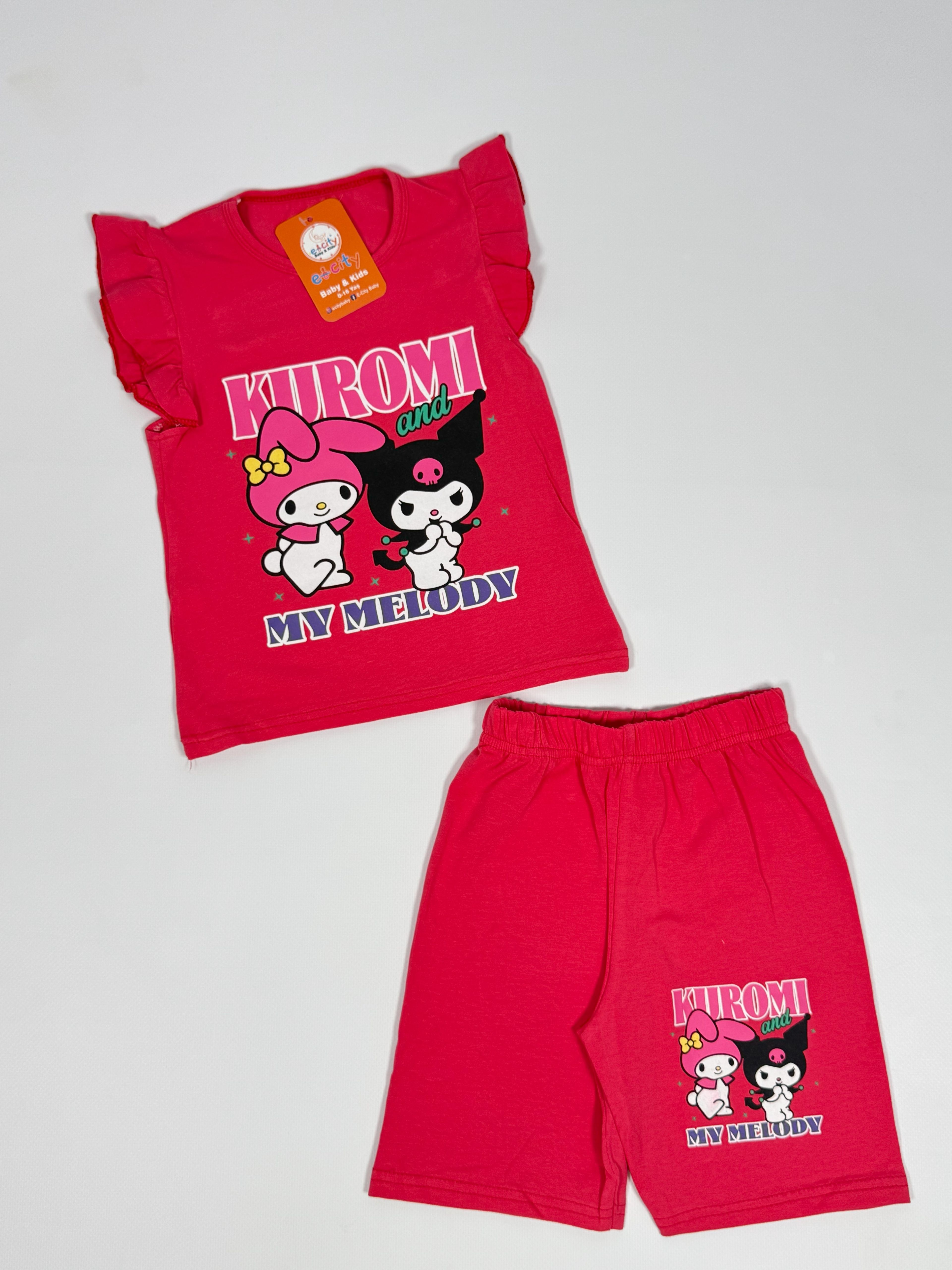 KUROMİ BASKILI ŞORTLU TAKIM