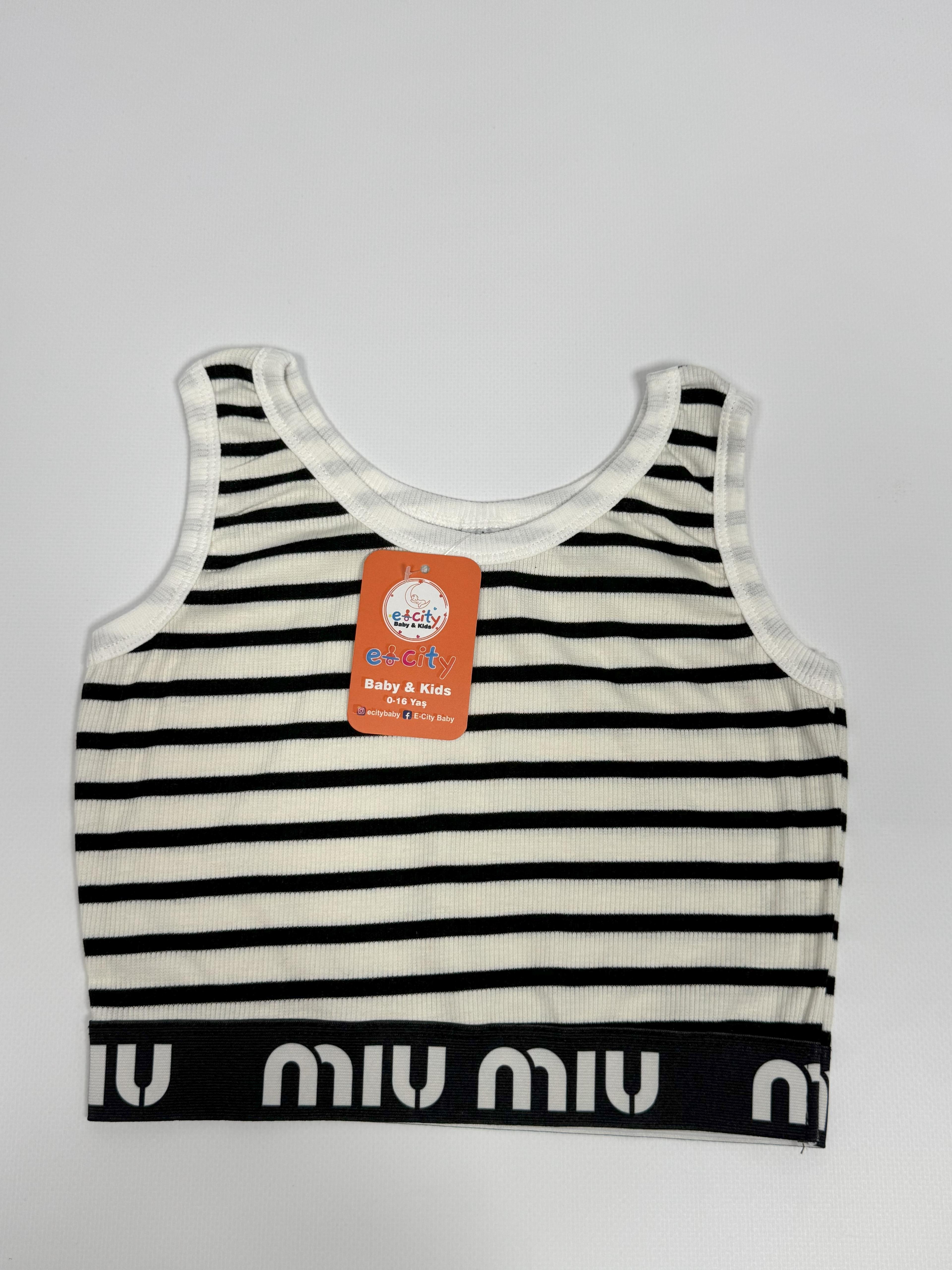 SİYAH ÇİZGİLİ CROP 