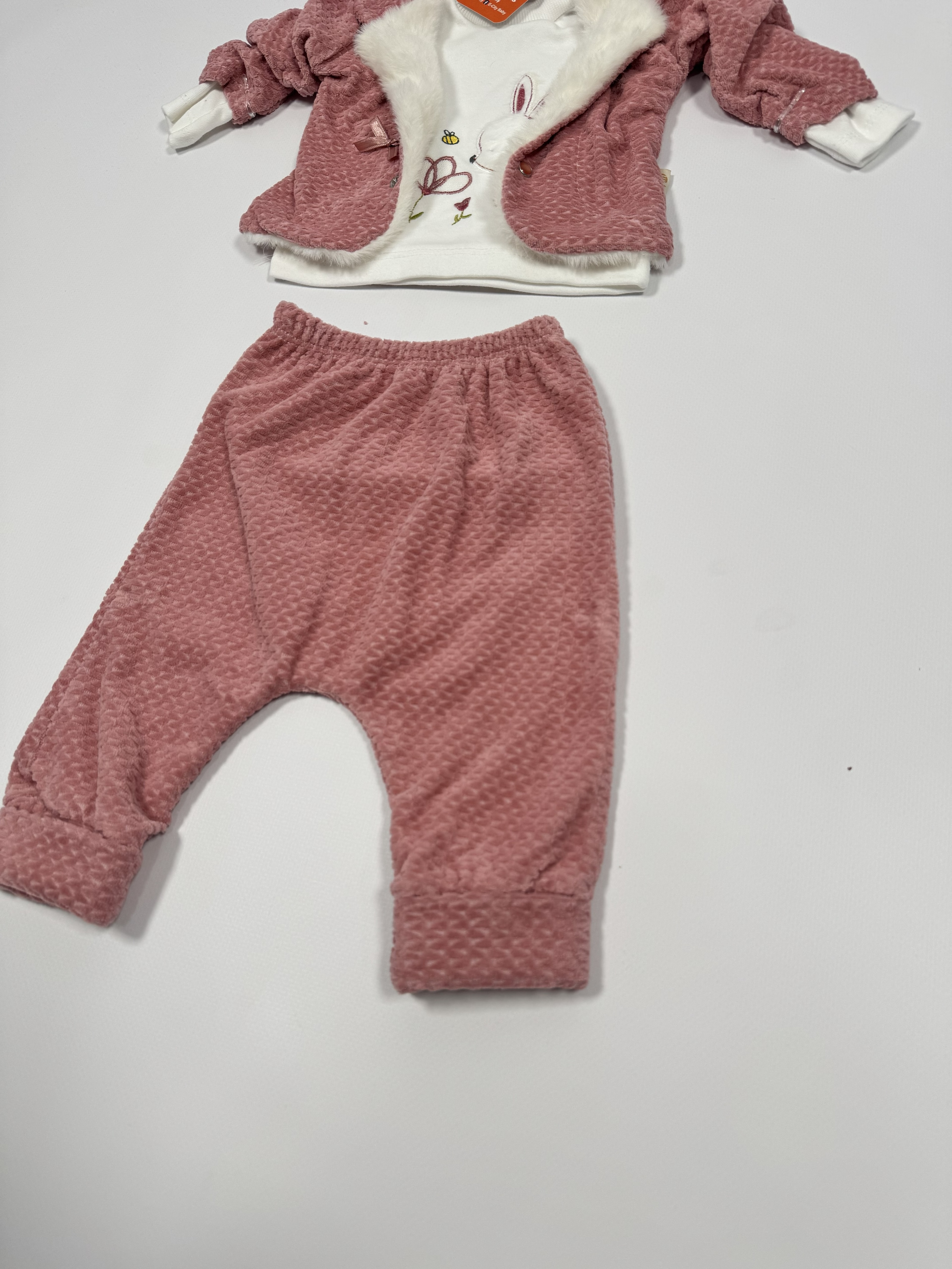 TAVŞAN DESENLİ YENİ DOĞAN SET