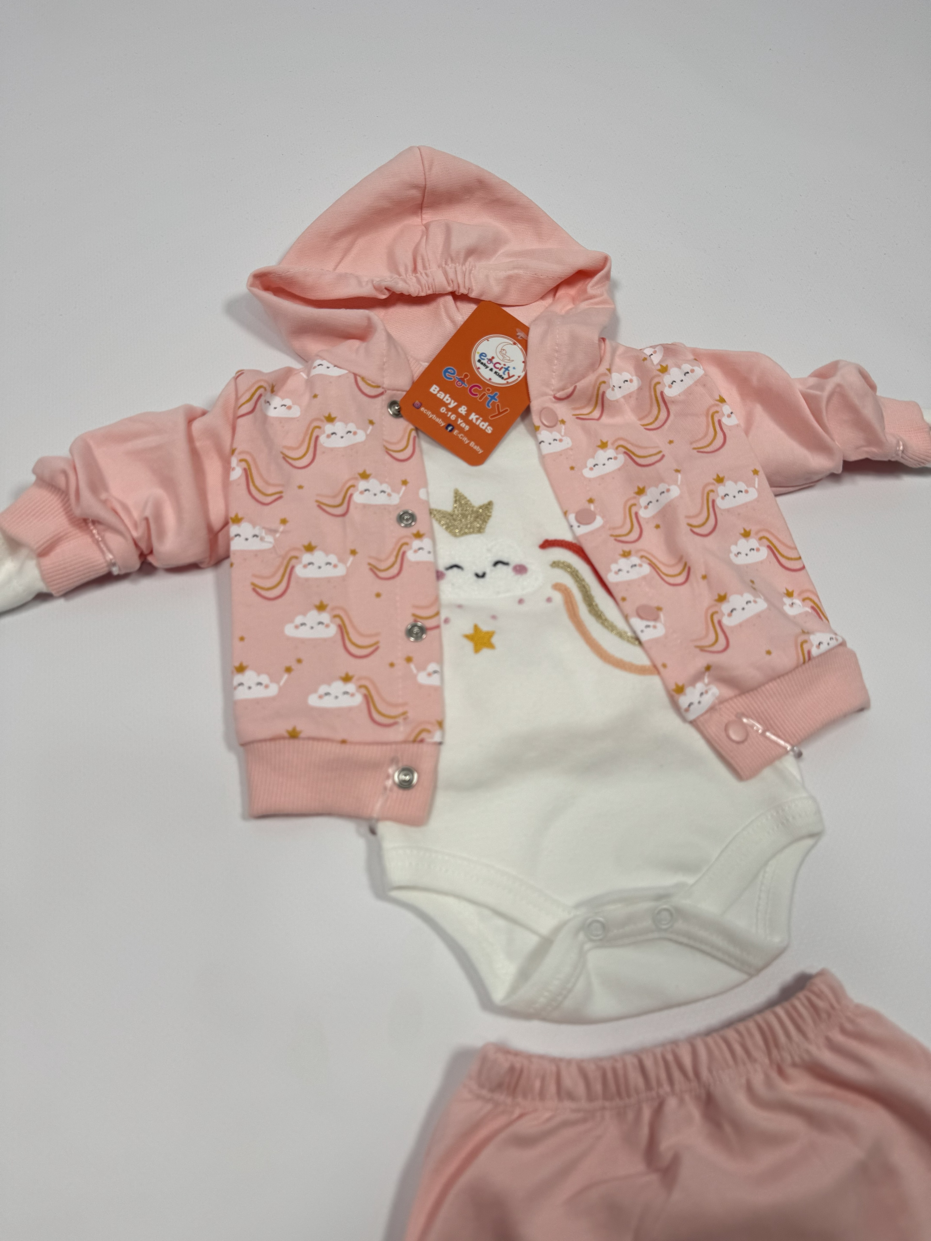 GÖKKUŞAGI DESENLİ YENİ DOĞAN SET