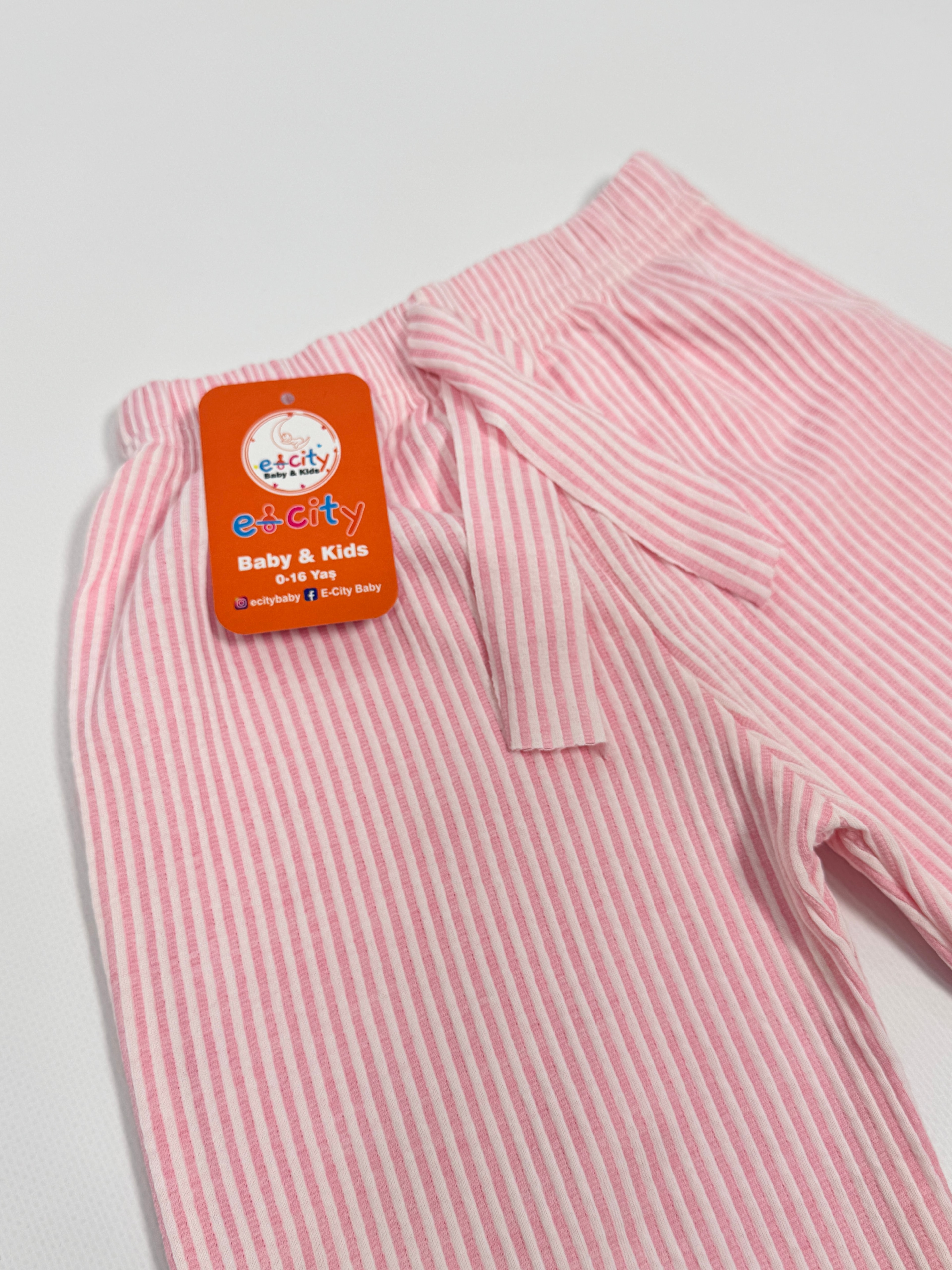PEMBE ÇİZGİLİ TEK ALT