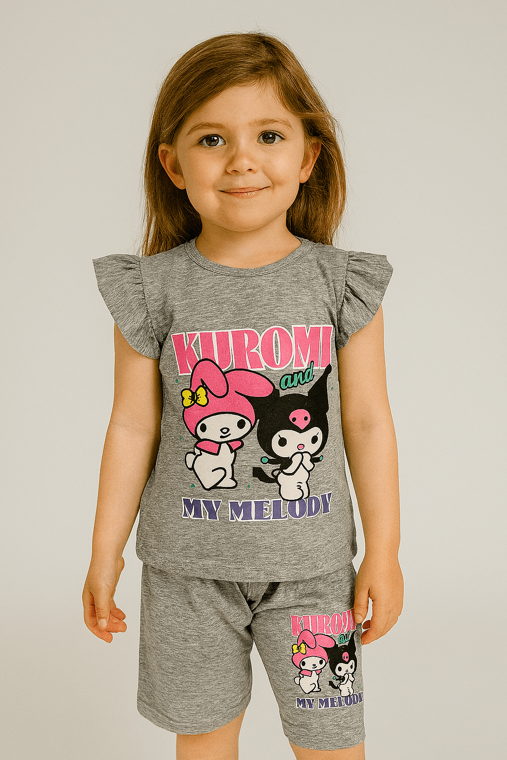 KUROMİ BASKILI ŞORTLU TAKIM