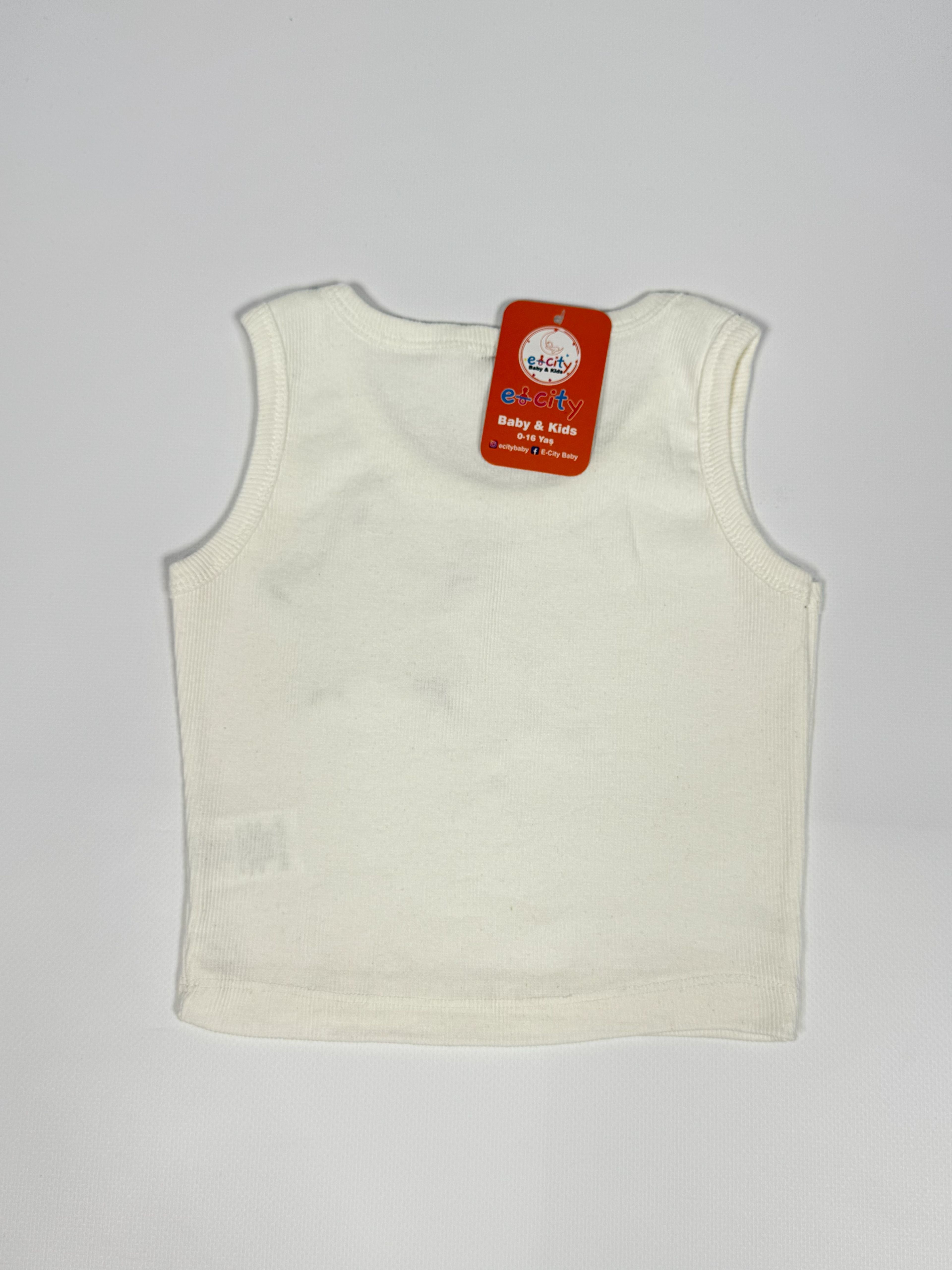 YILDIZ DESENLİ BEYAZ CROP