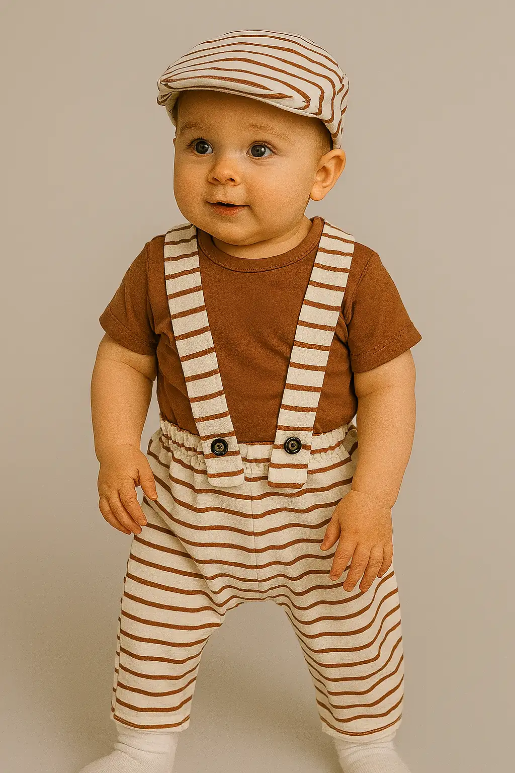 ÇİZGİLİ VE ŞAPKALI 3'LÜ TULUM SET