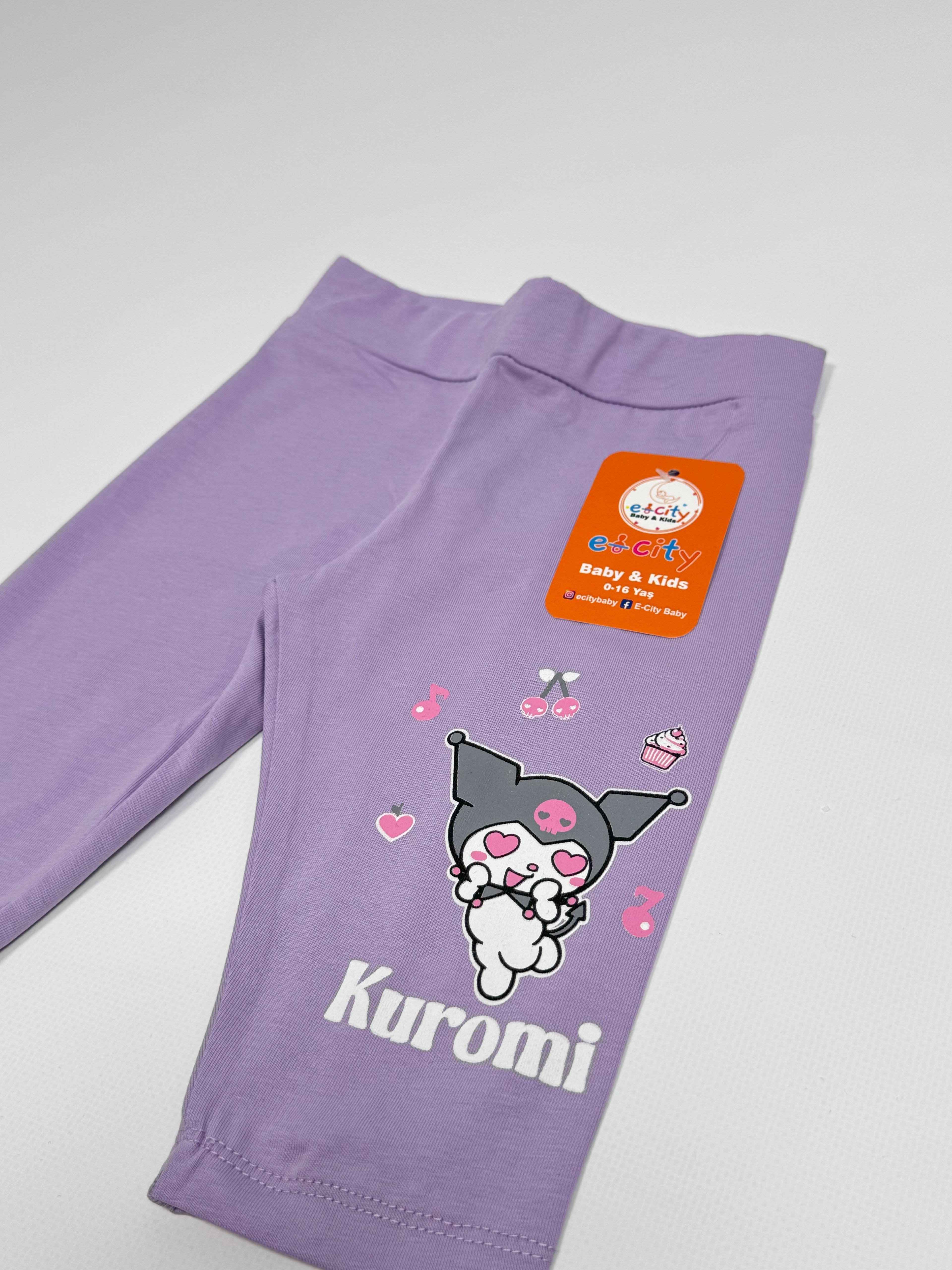 KUROMİ BASKILI KAPRİ TAYT 