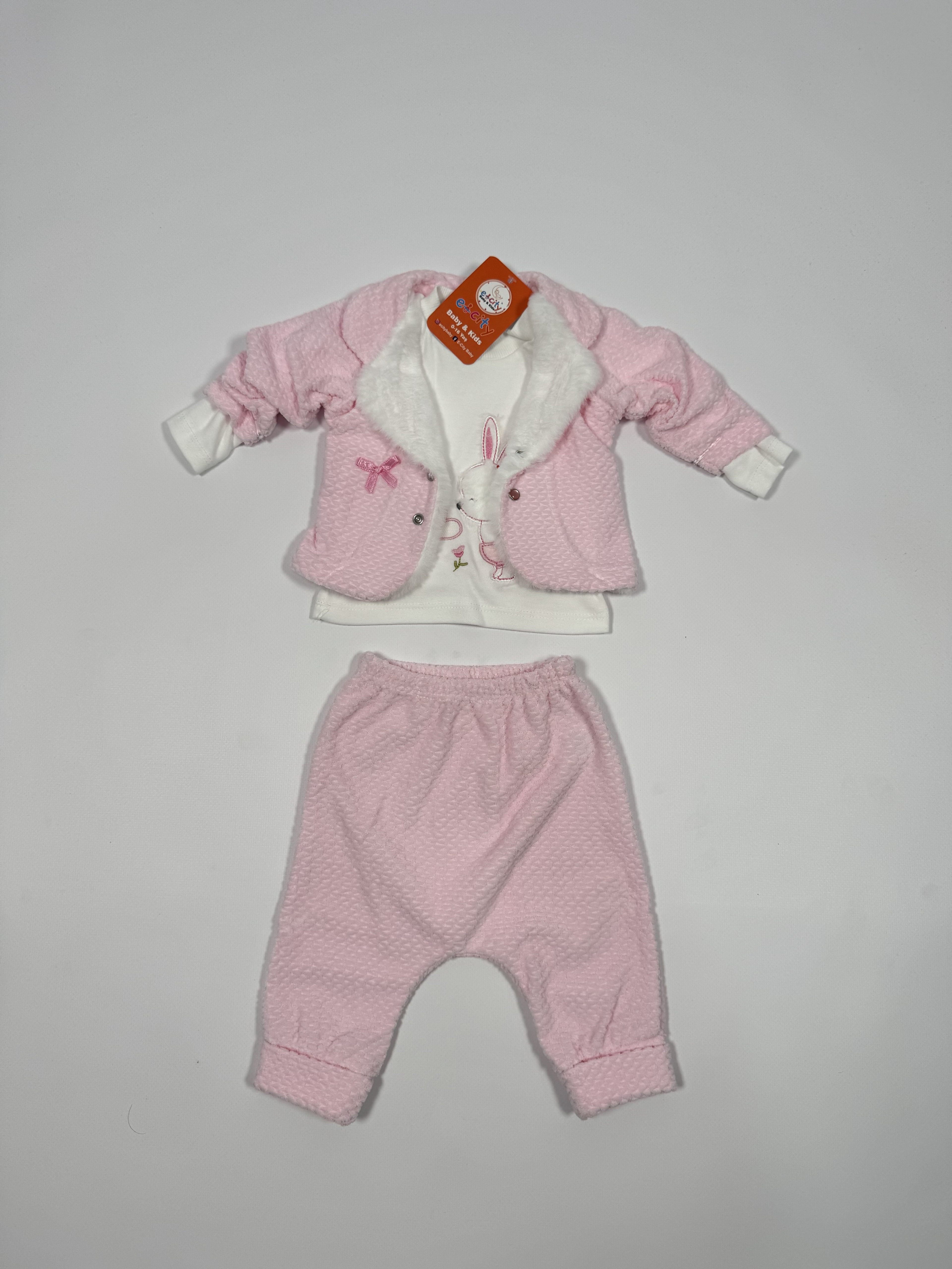 TAVŞAN DESENLİ YENİ DOĞAN SET