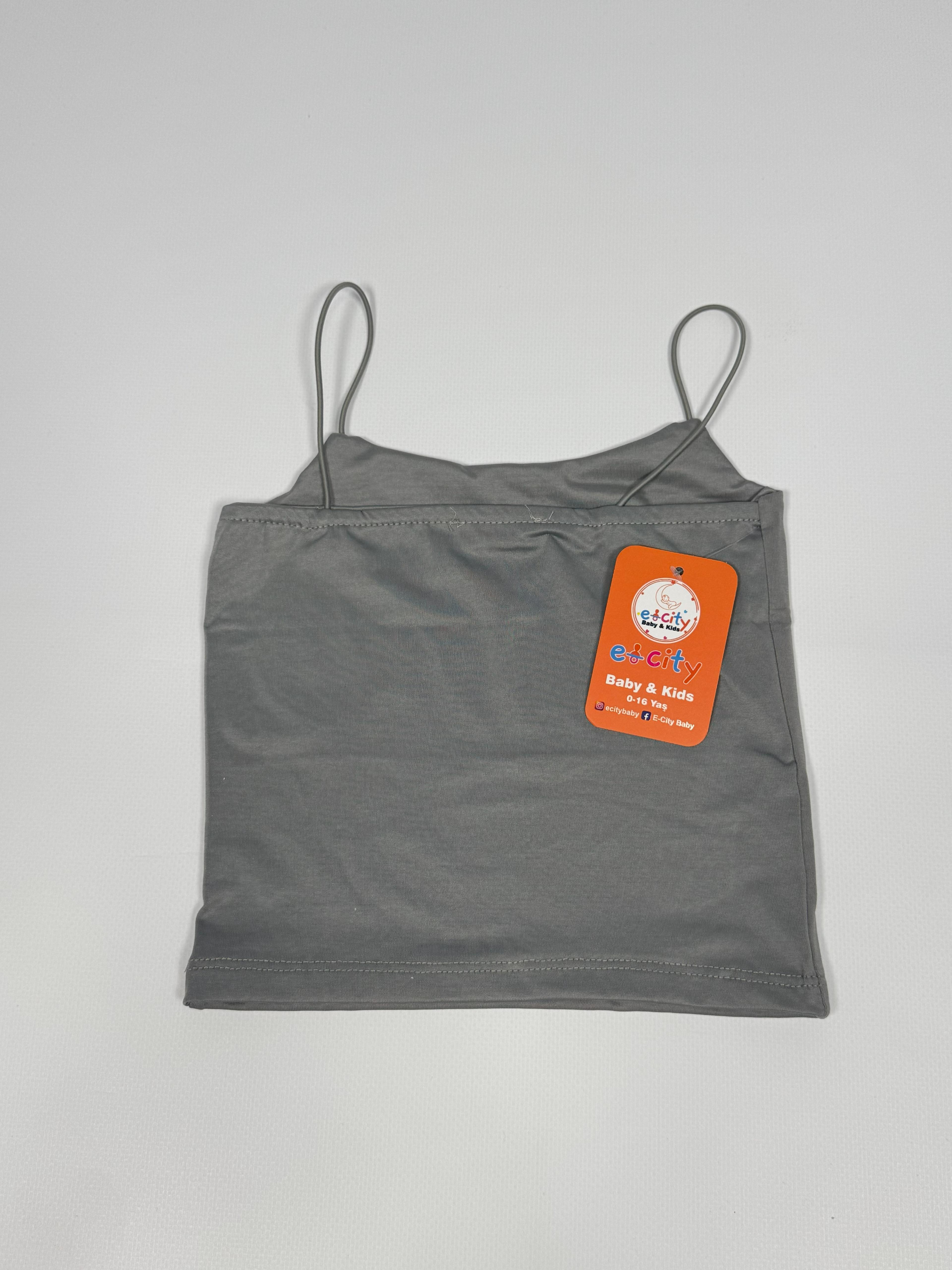 İP ASKILI GRİ CROP