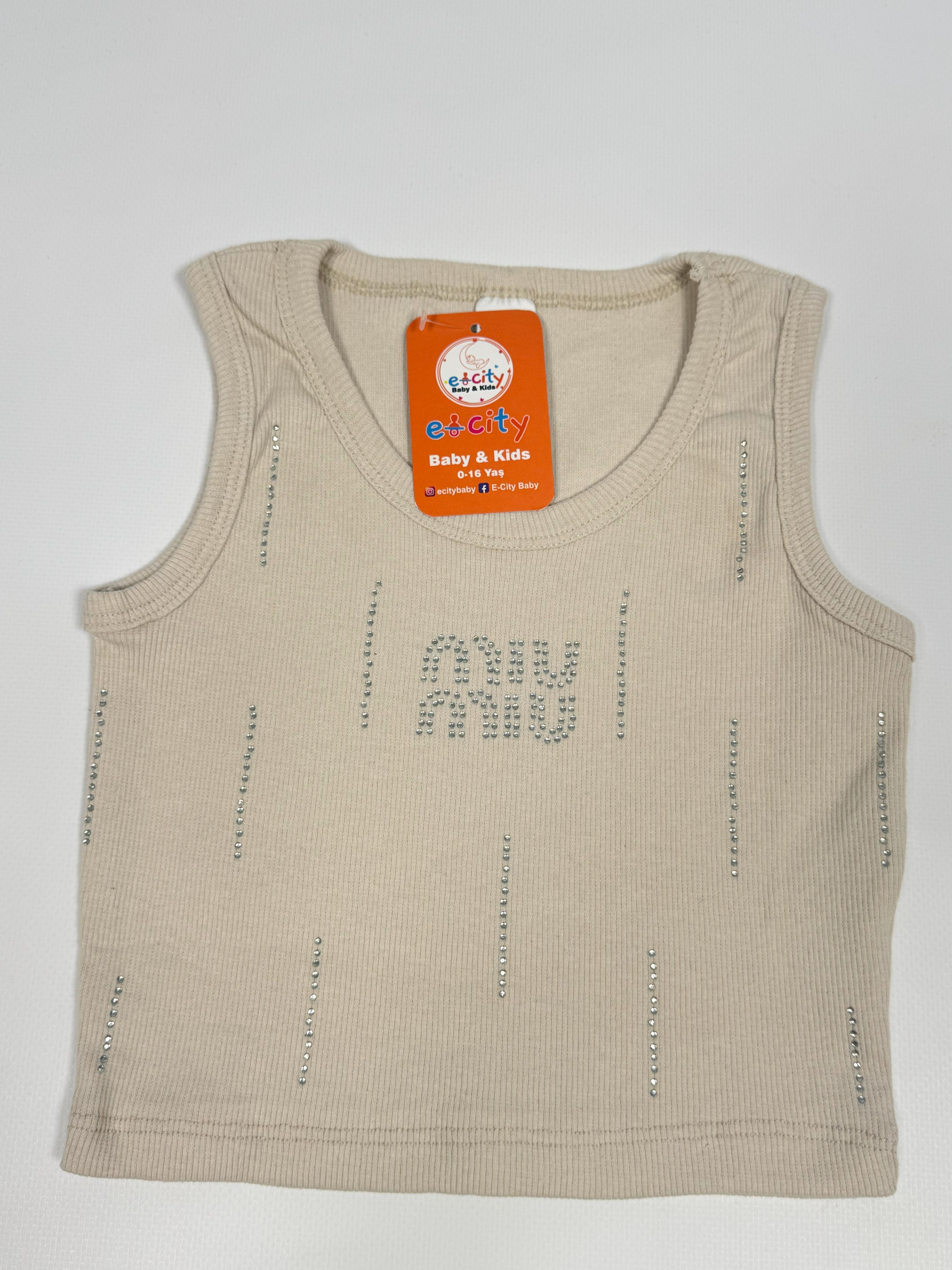TAŞLI BEJ RENGİ CROP