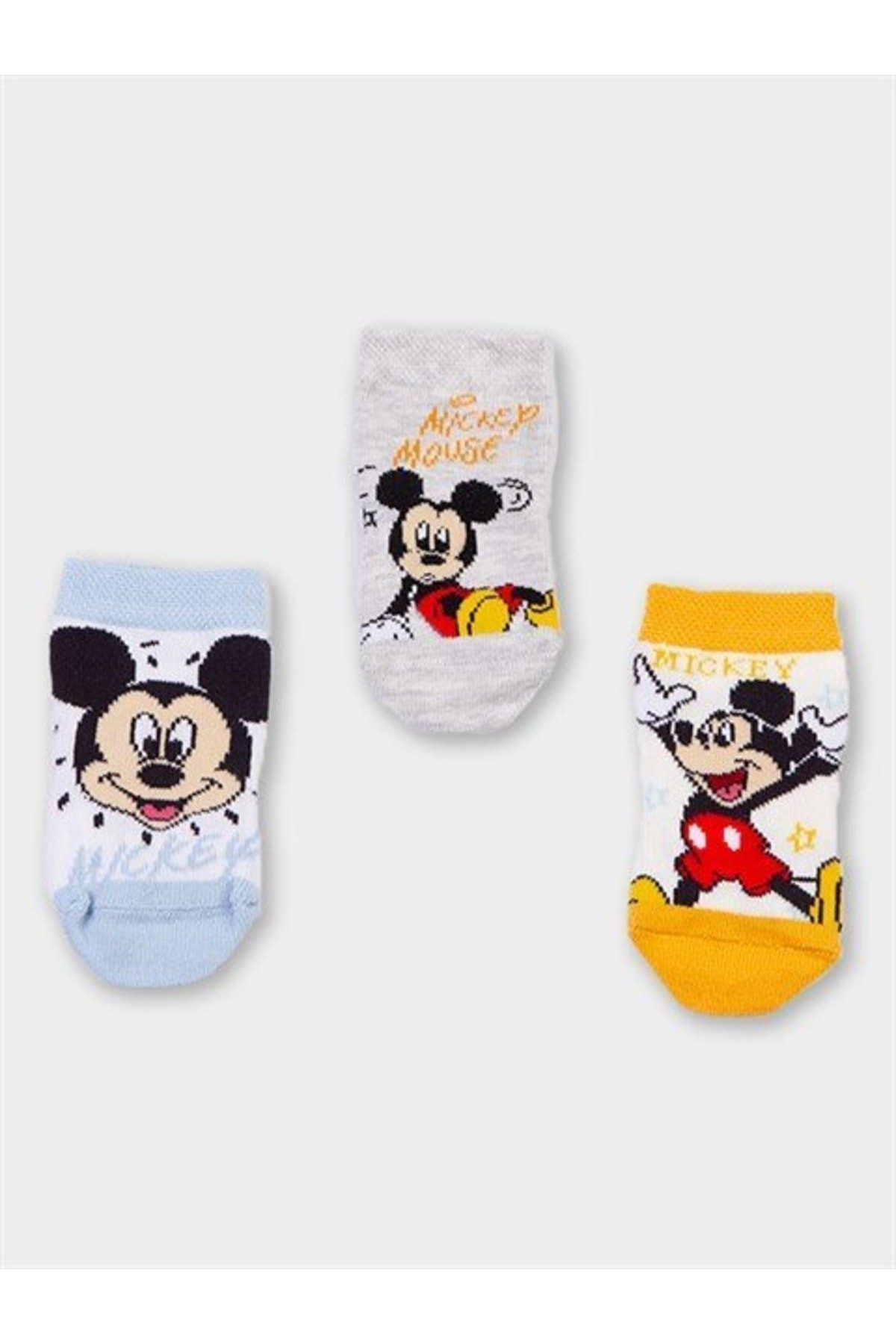 Mickey Mouse Lisanslı Erkek Bebek Soket Çorap 0,1,3 Yaş