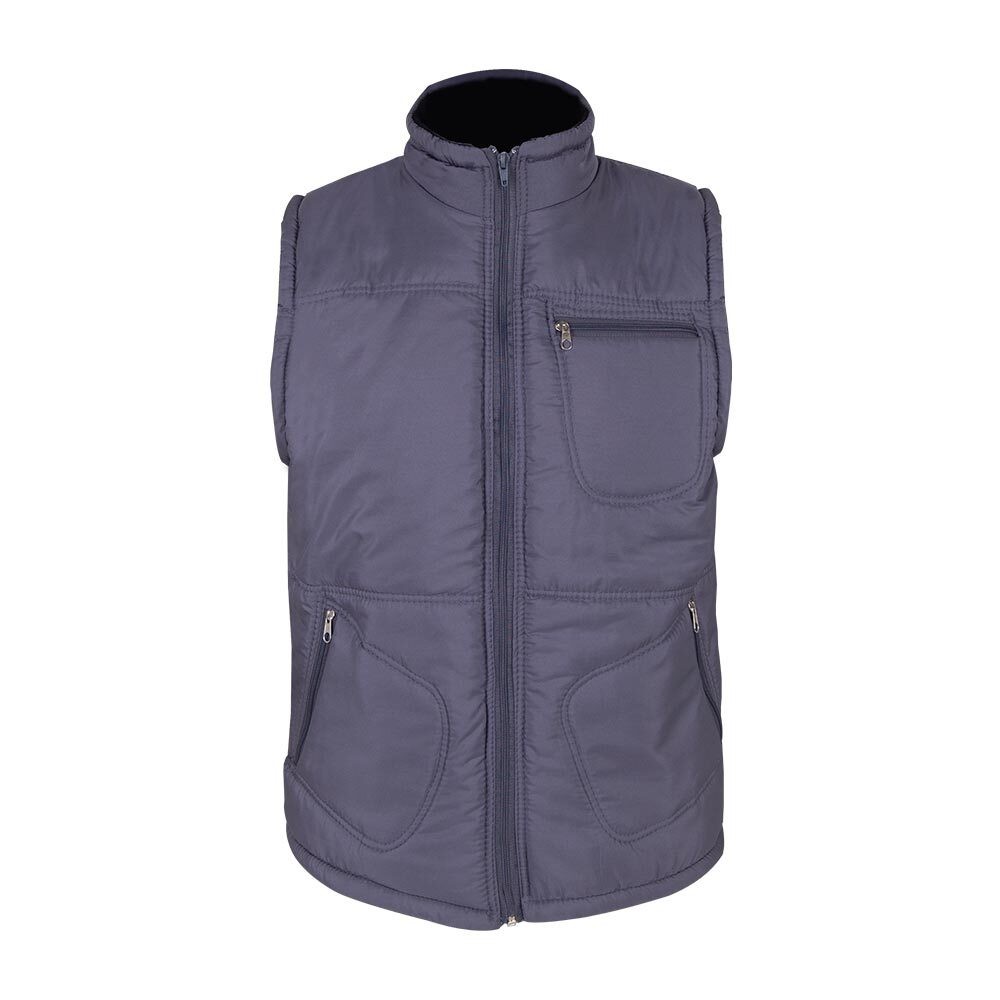948017-XL ALASKA FÜME ÜÇ CEPLİ ŞİŞME YELEK XL