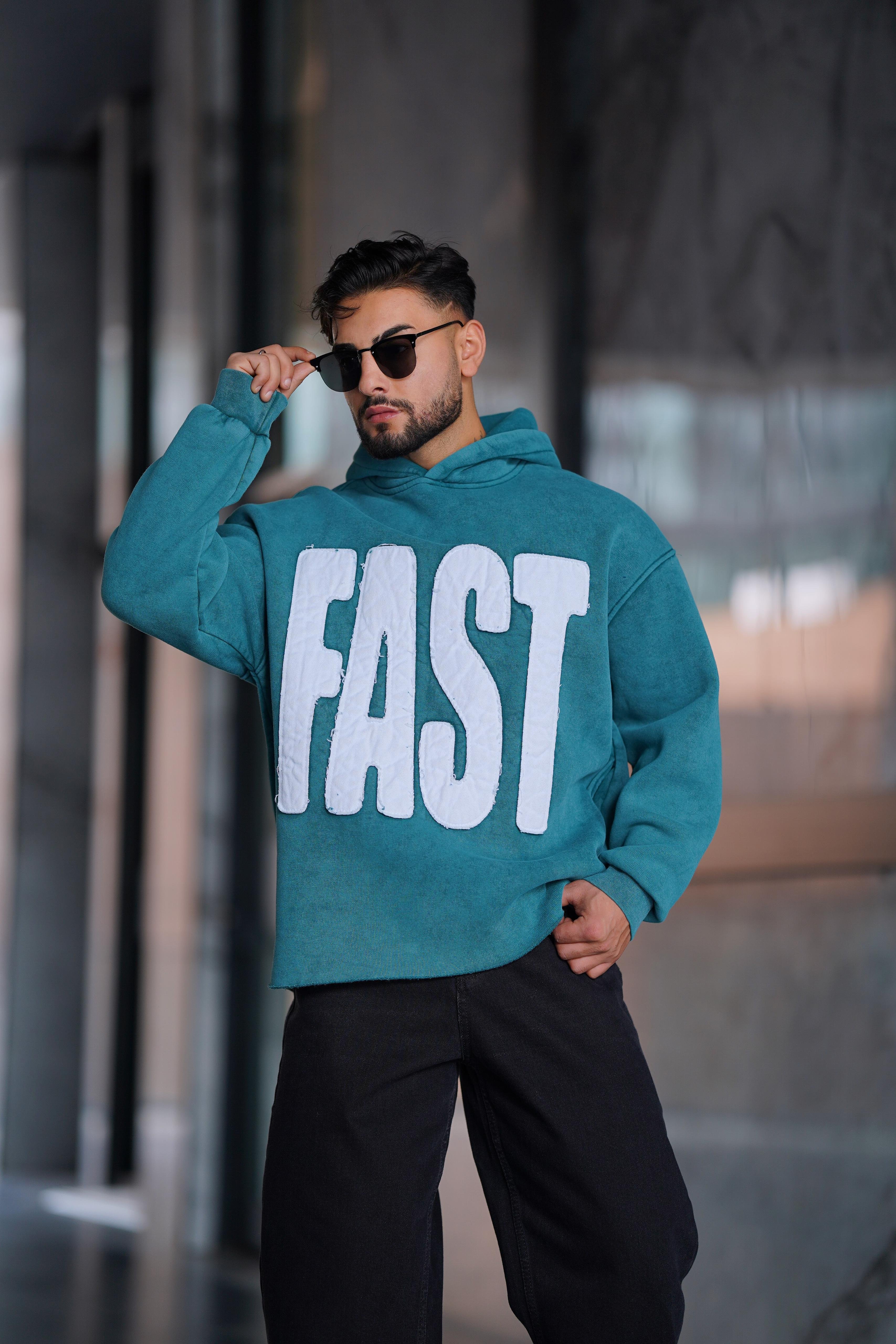 YIKAMALI BASKI DETAYLI OVERSİZE SWEAT