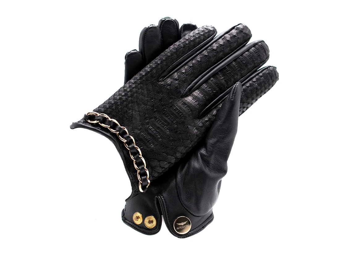 Belezza Handschuhe Aus Pythonhaut für Damen 