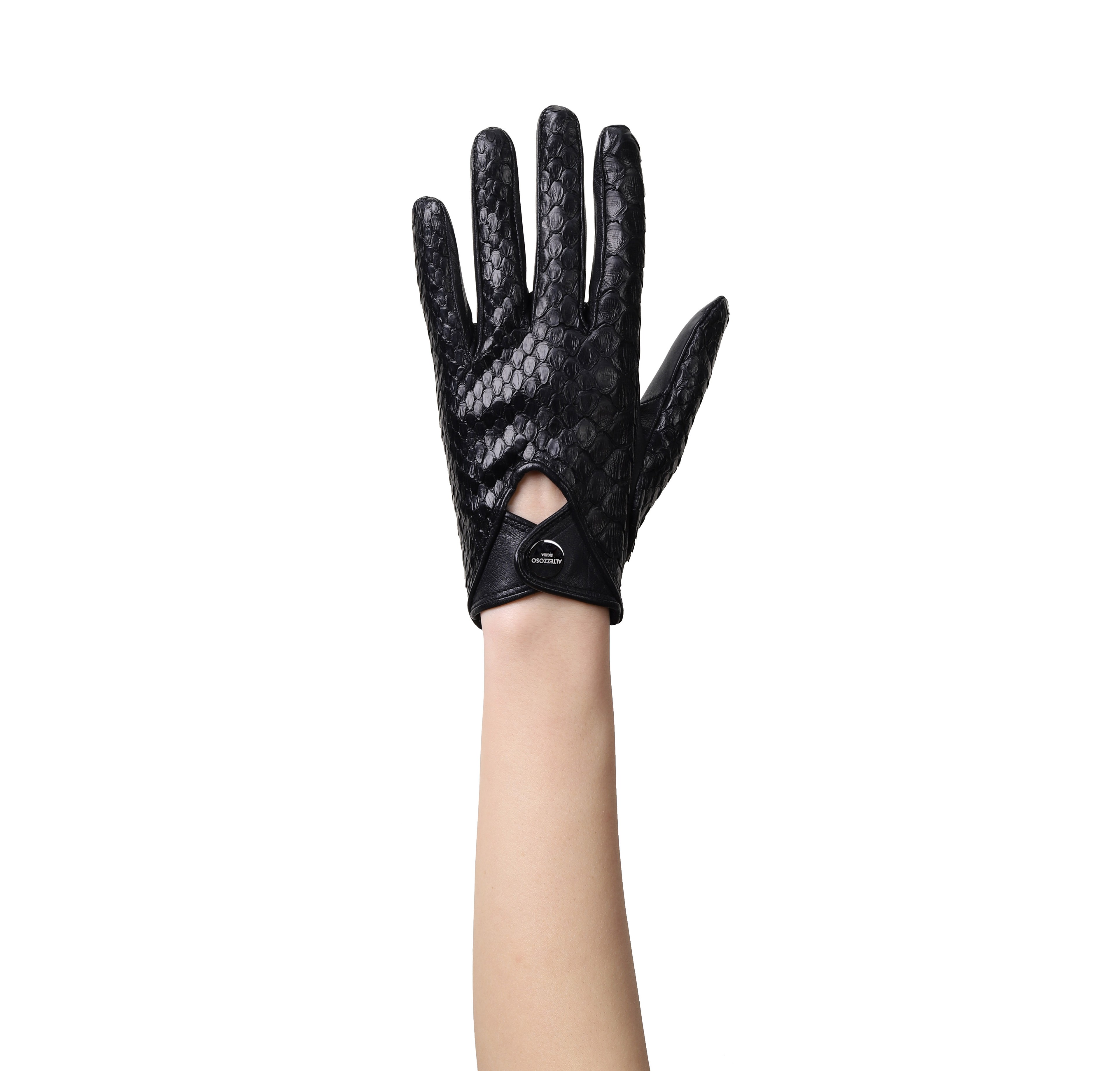 Feline Pyhton Skin Gloves for Women