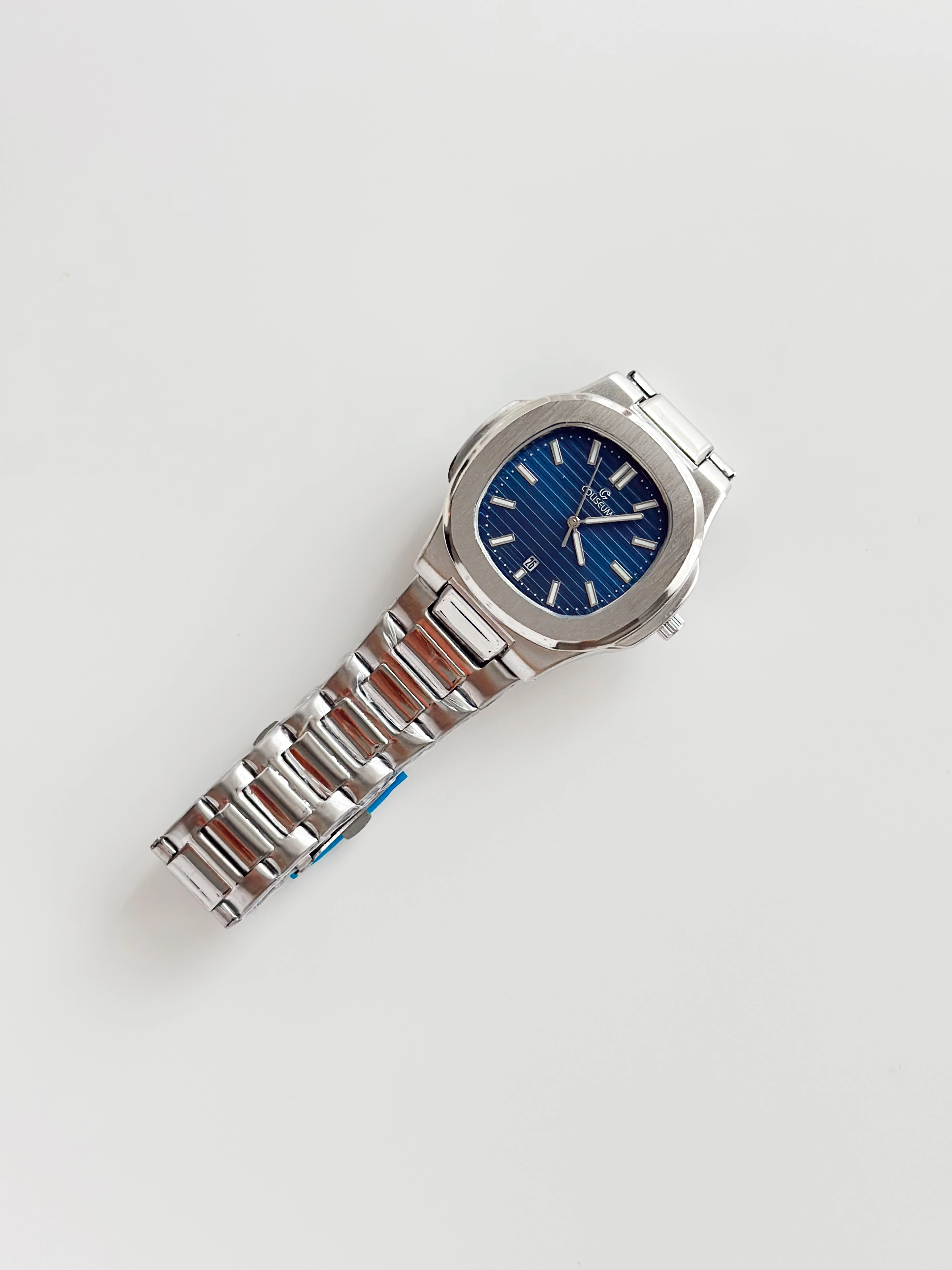 Aquid Rodyum Lacivert Saat