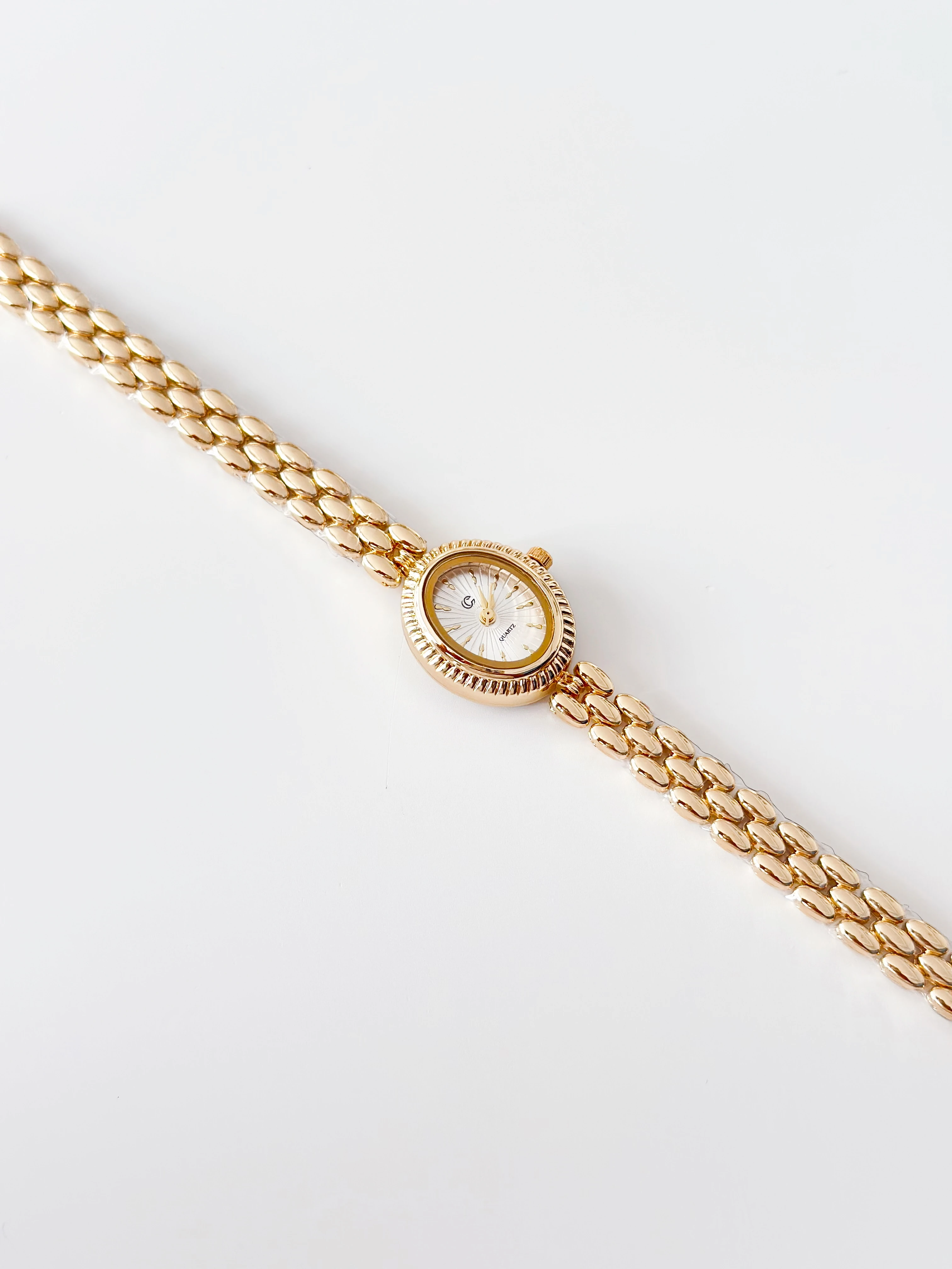 Barok Gold Beyaz Saat