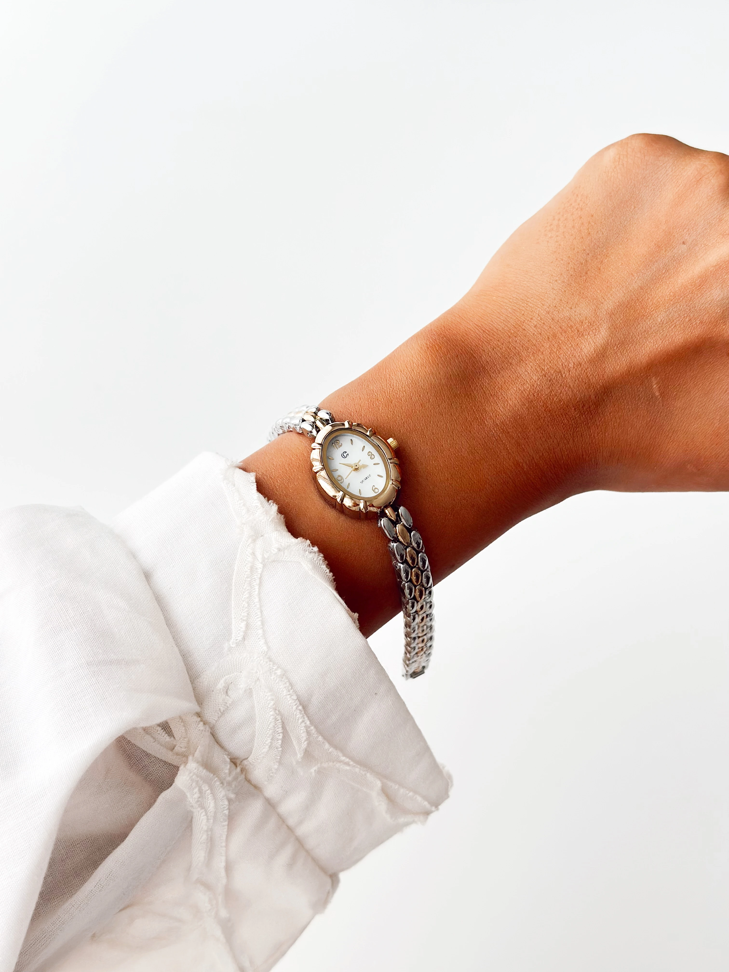 Marquret Rodyum Gold Beyaz Saat