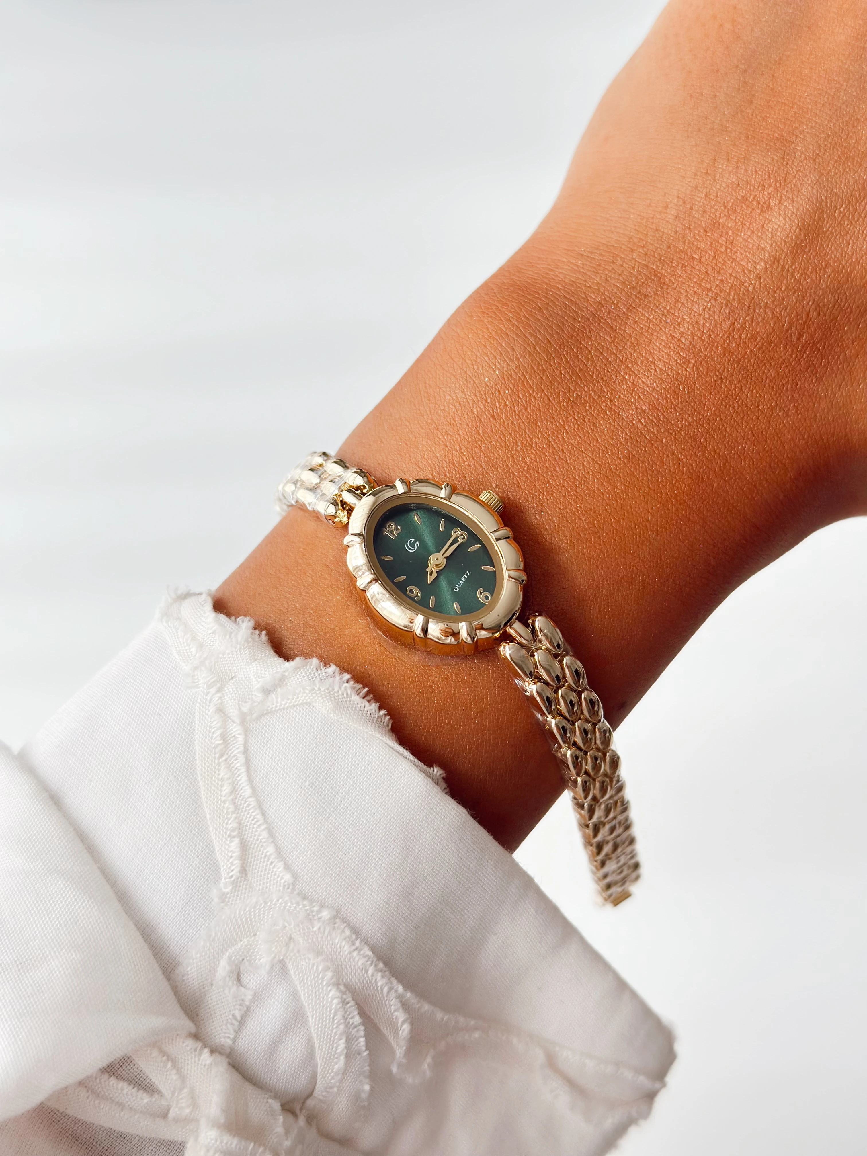 Marquret Gold Yeşil Saat