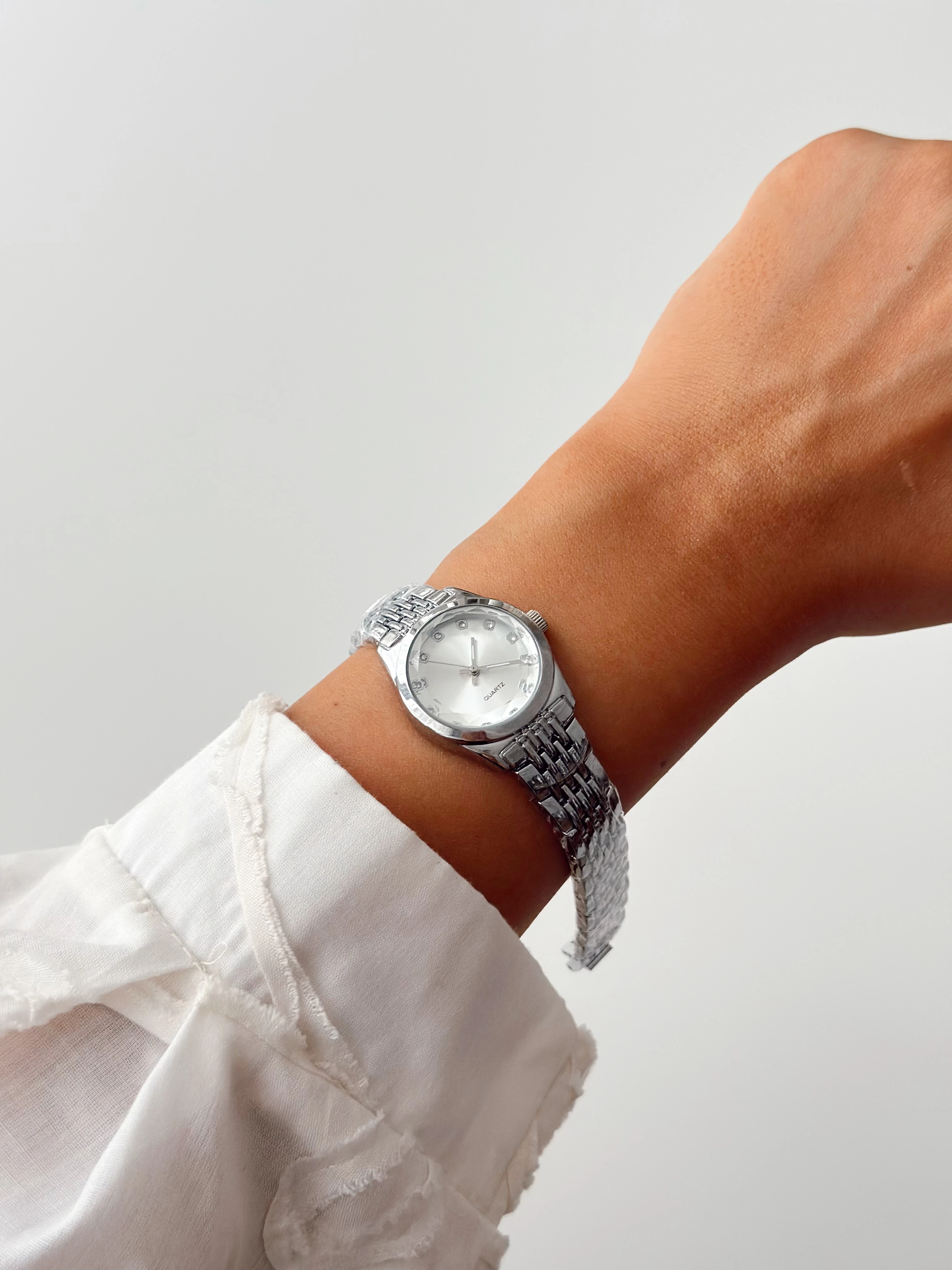 London Rodyum Beyaz Saat