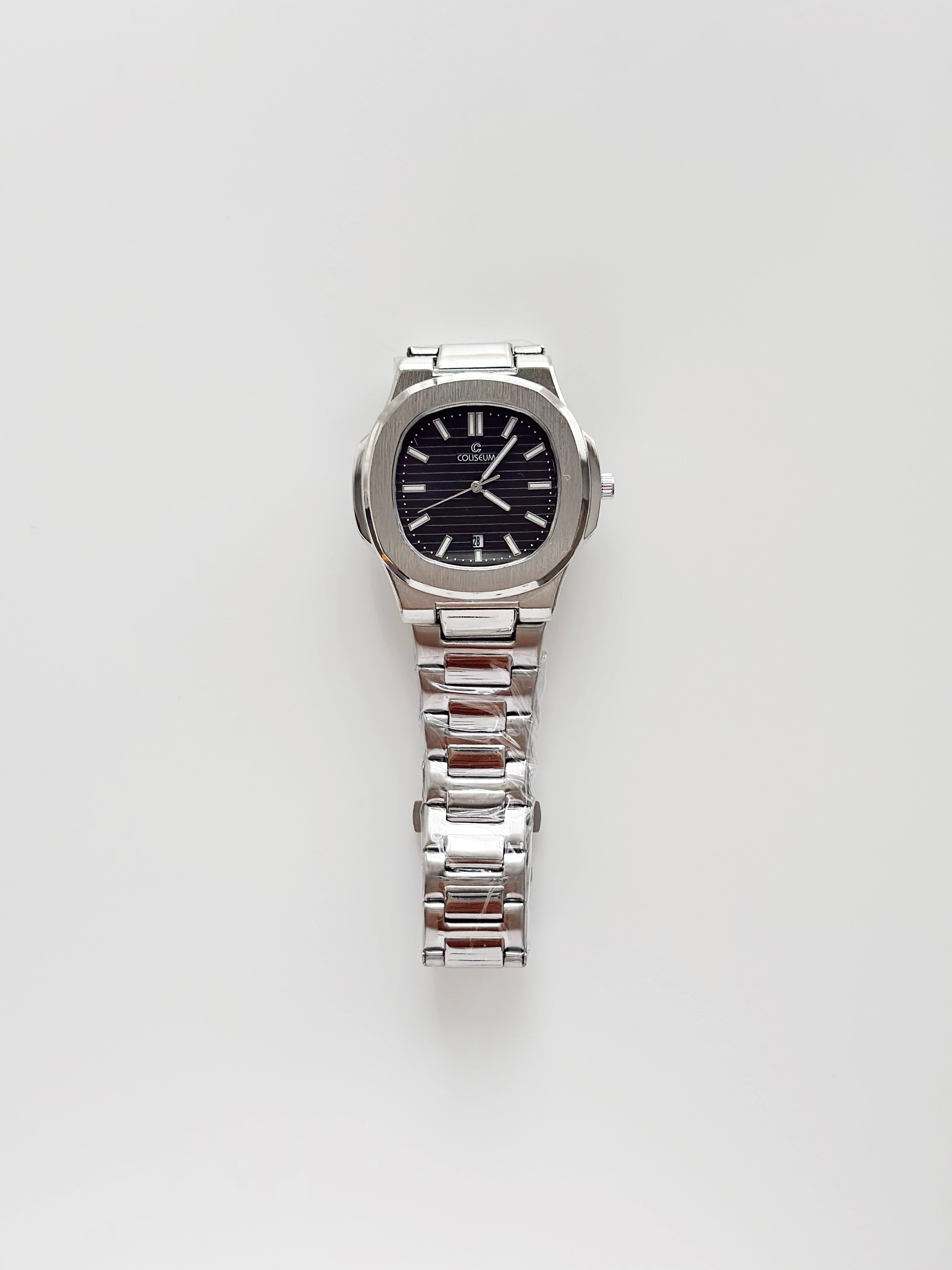 Aquid Rodyum Siyah Saat