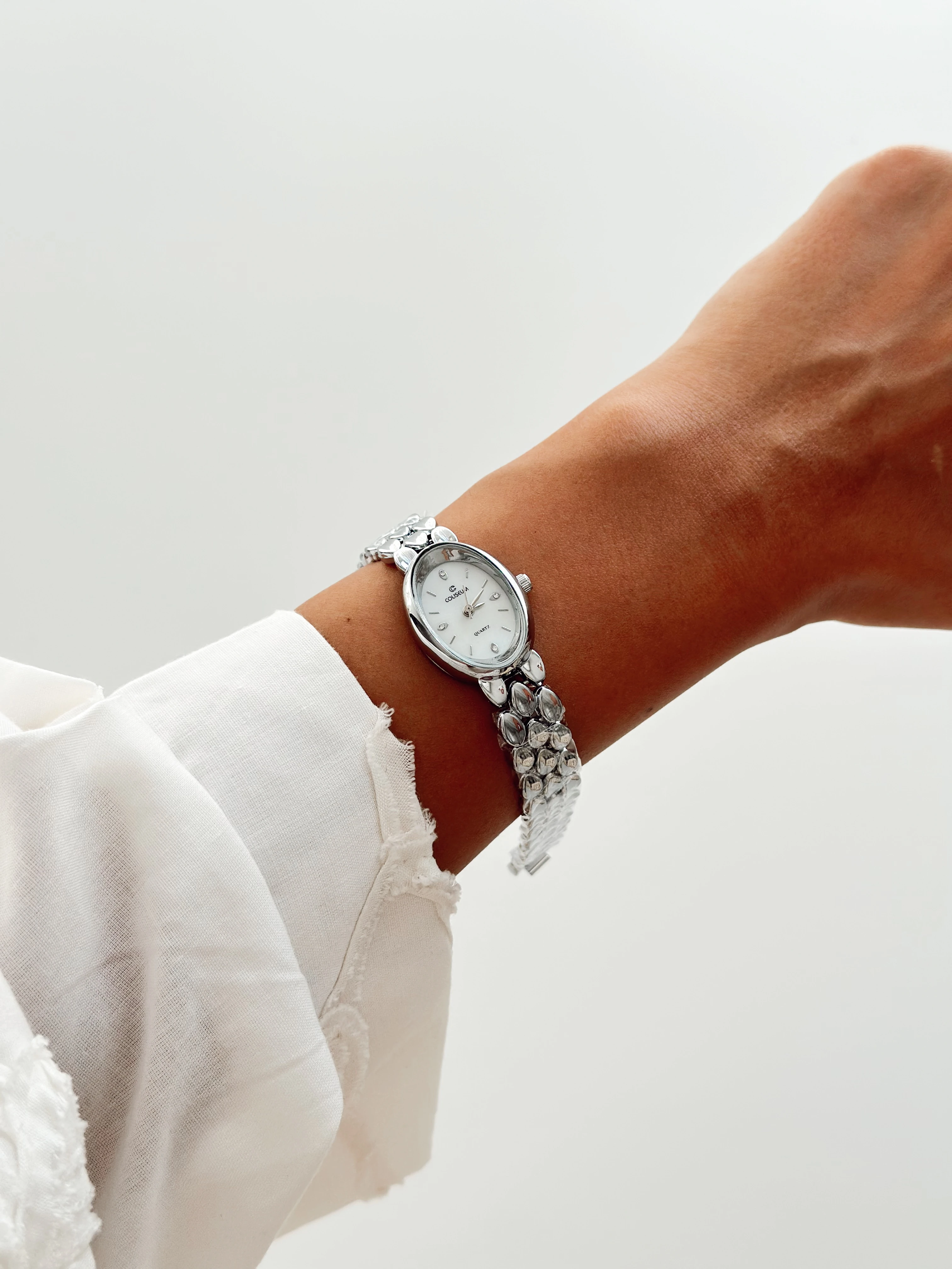 Aurora Rodyum Beyaz Saat