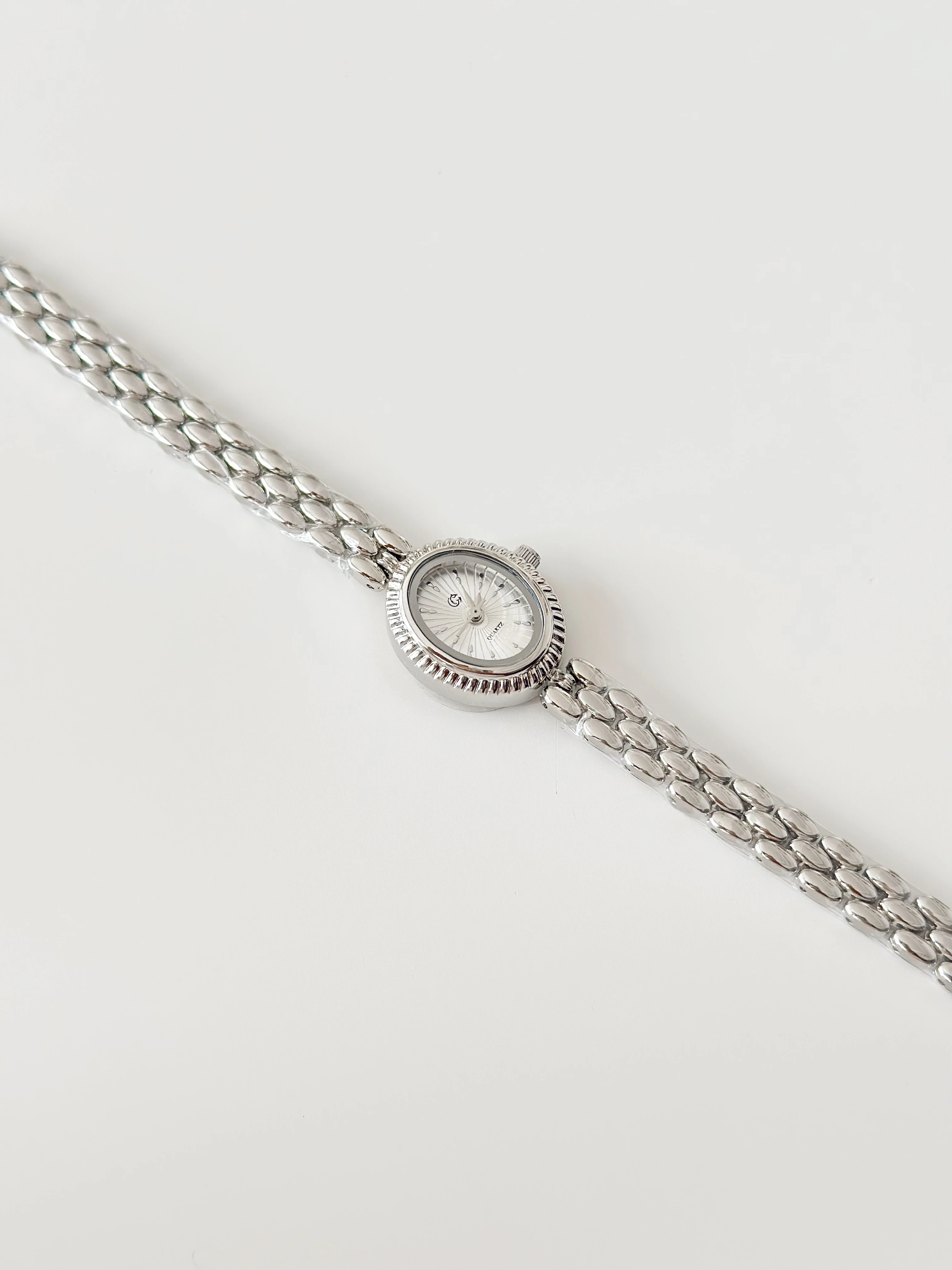 Barok Rodyum Beyaz Saat