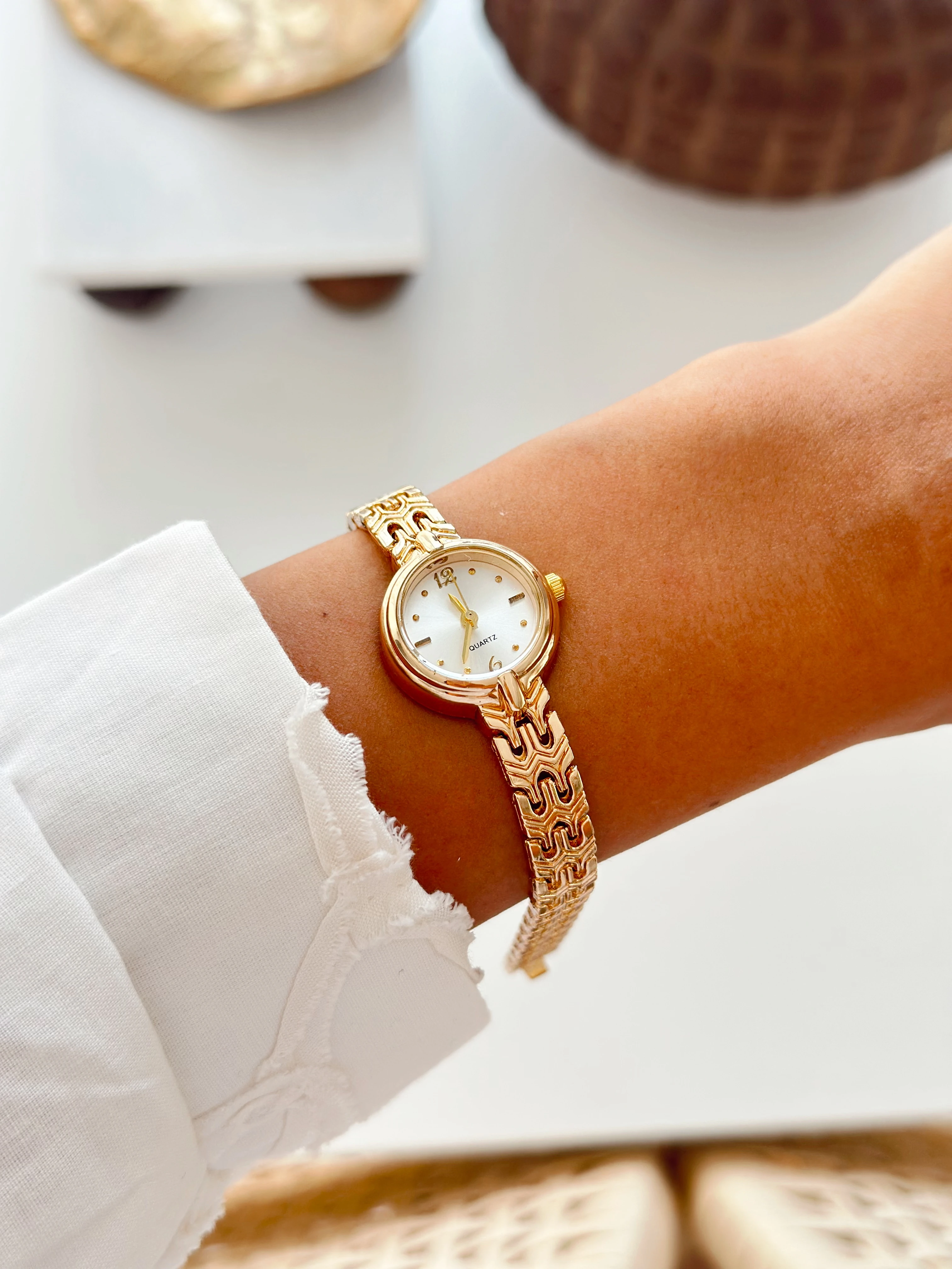 Belis Gold Beyaz Saat