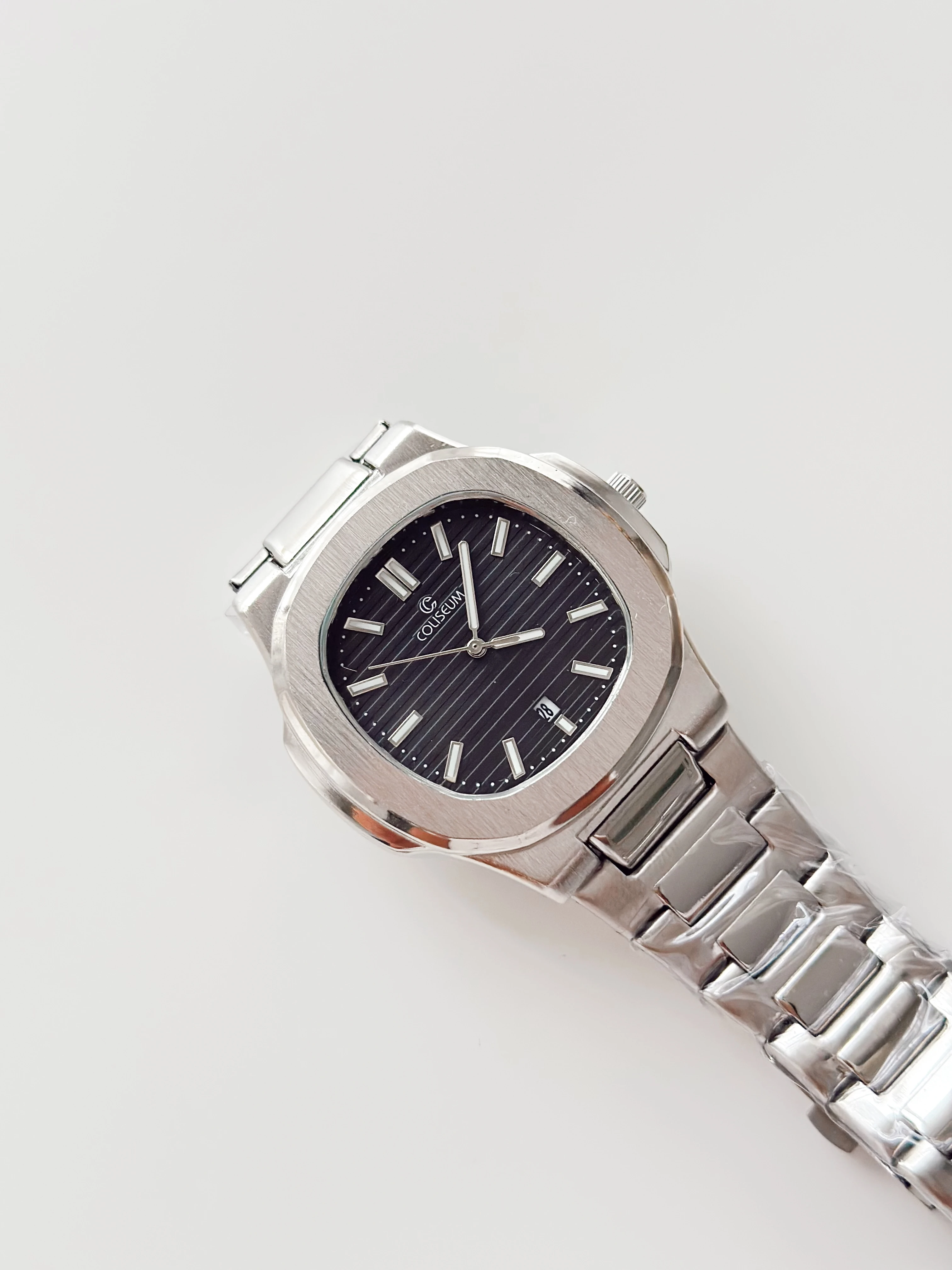 Aquid Rodyum Siyah Saat