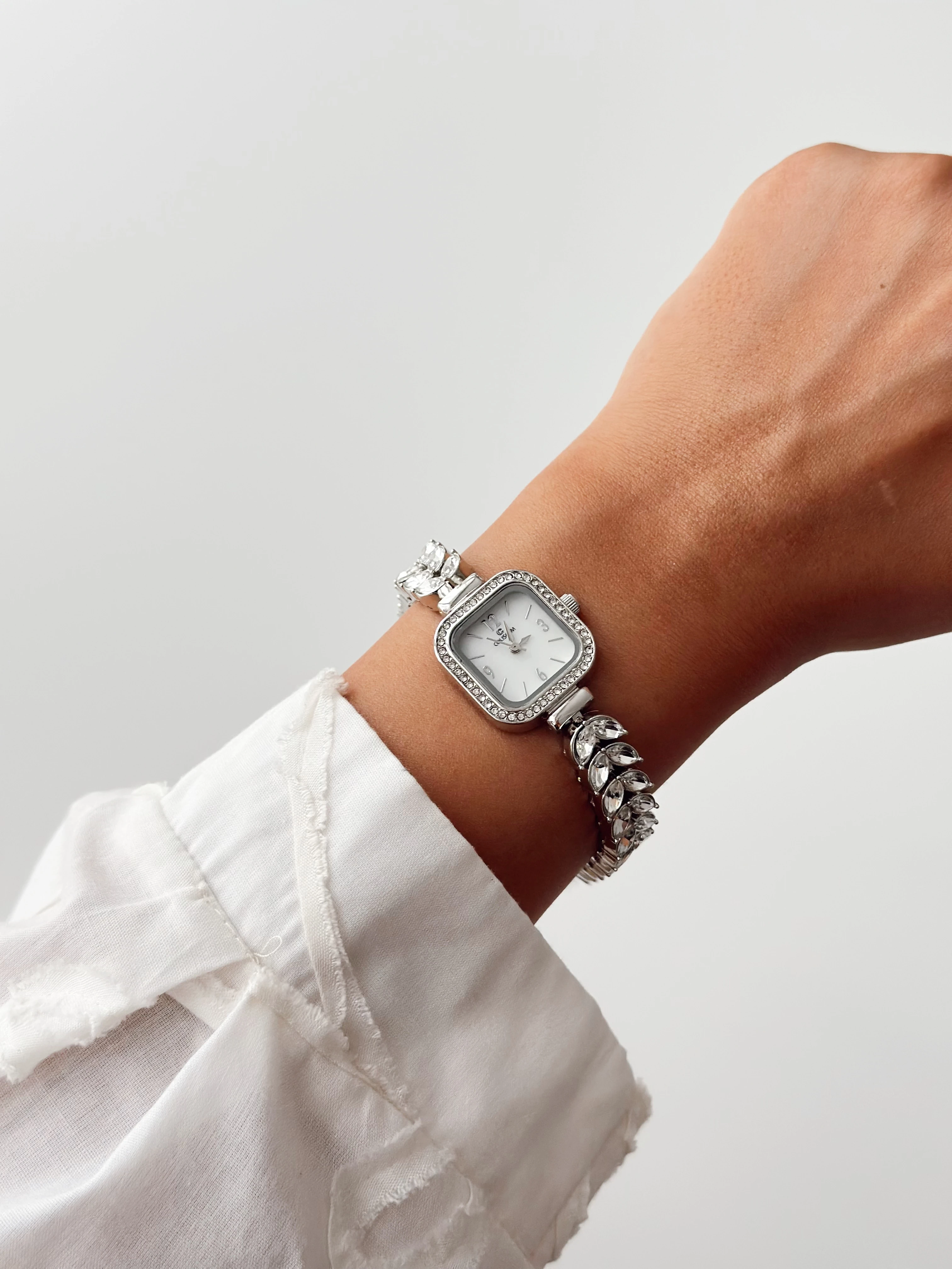 Volia Rodyum Beyaz Saat