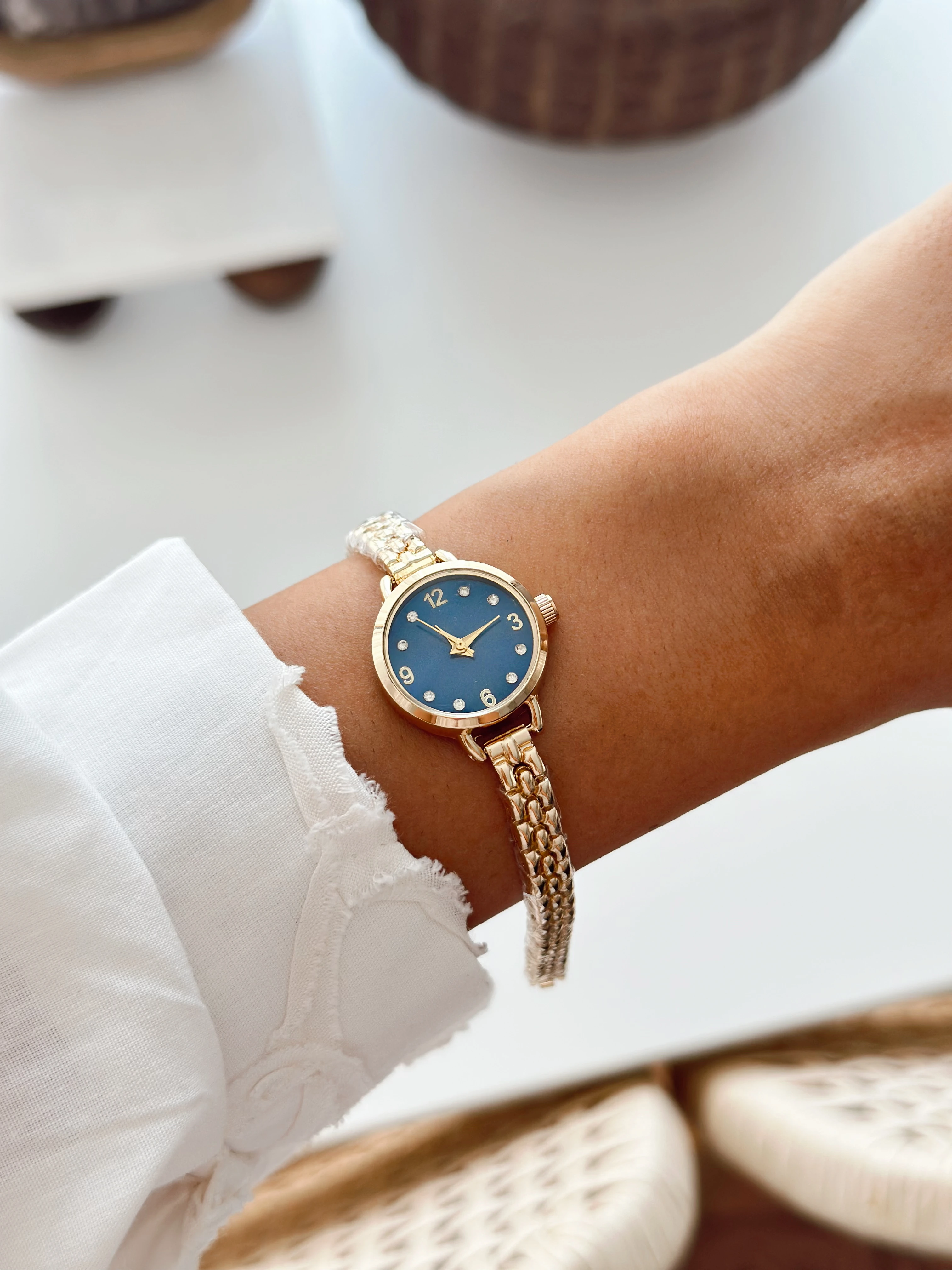 Mazzy Gold Lacivert Saat