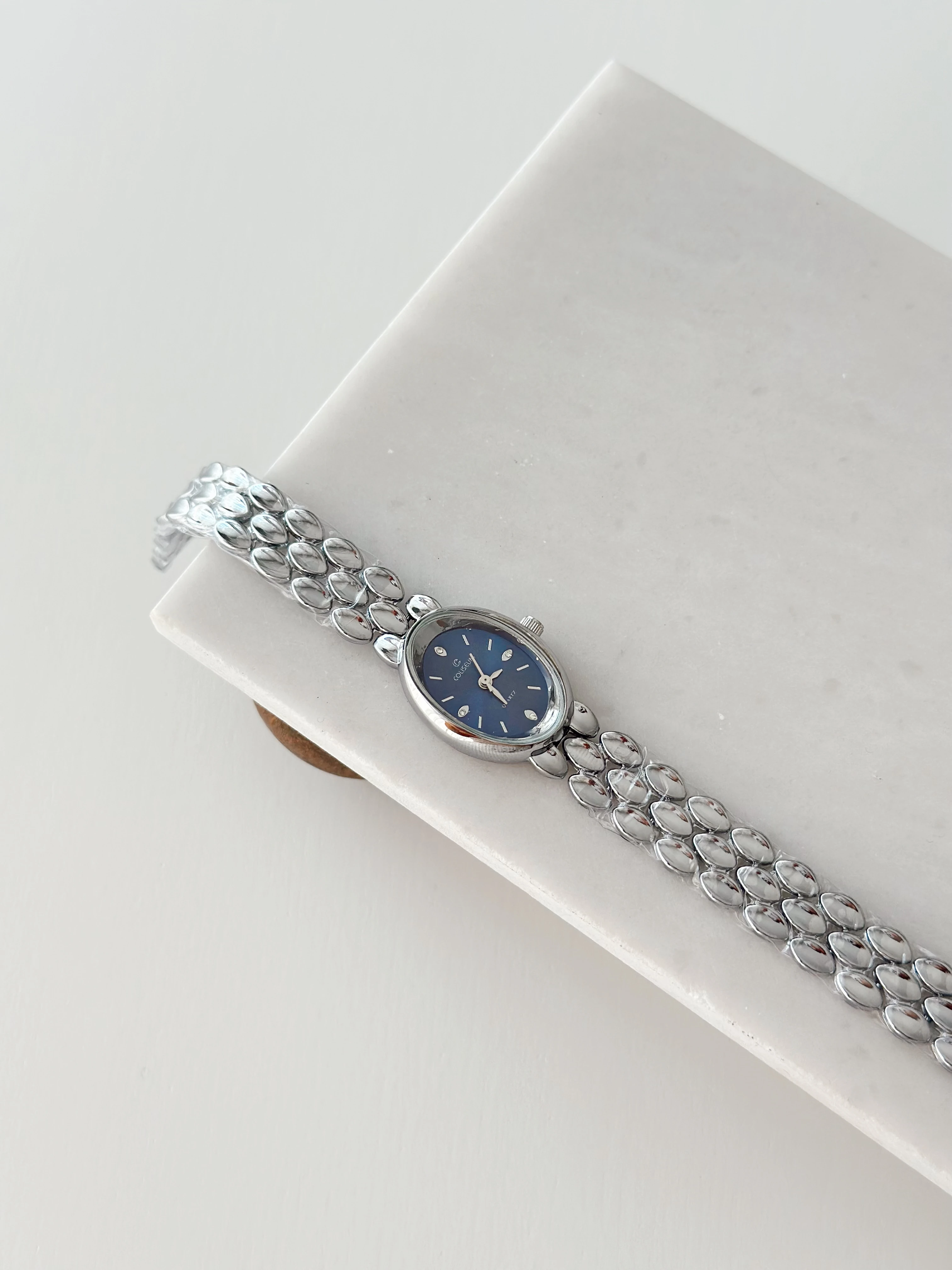 Aurora Rodyum Lacivert Saat