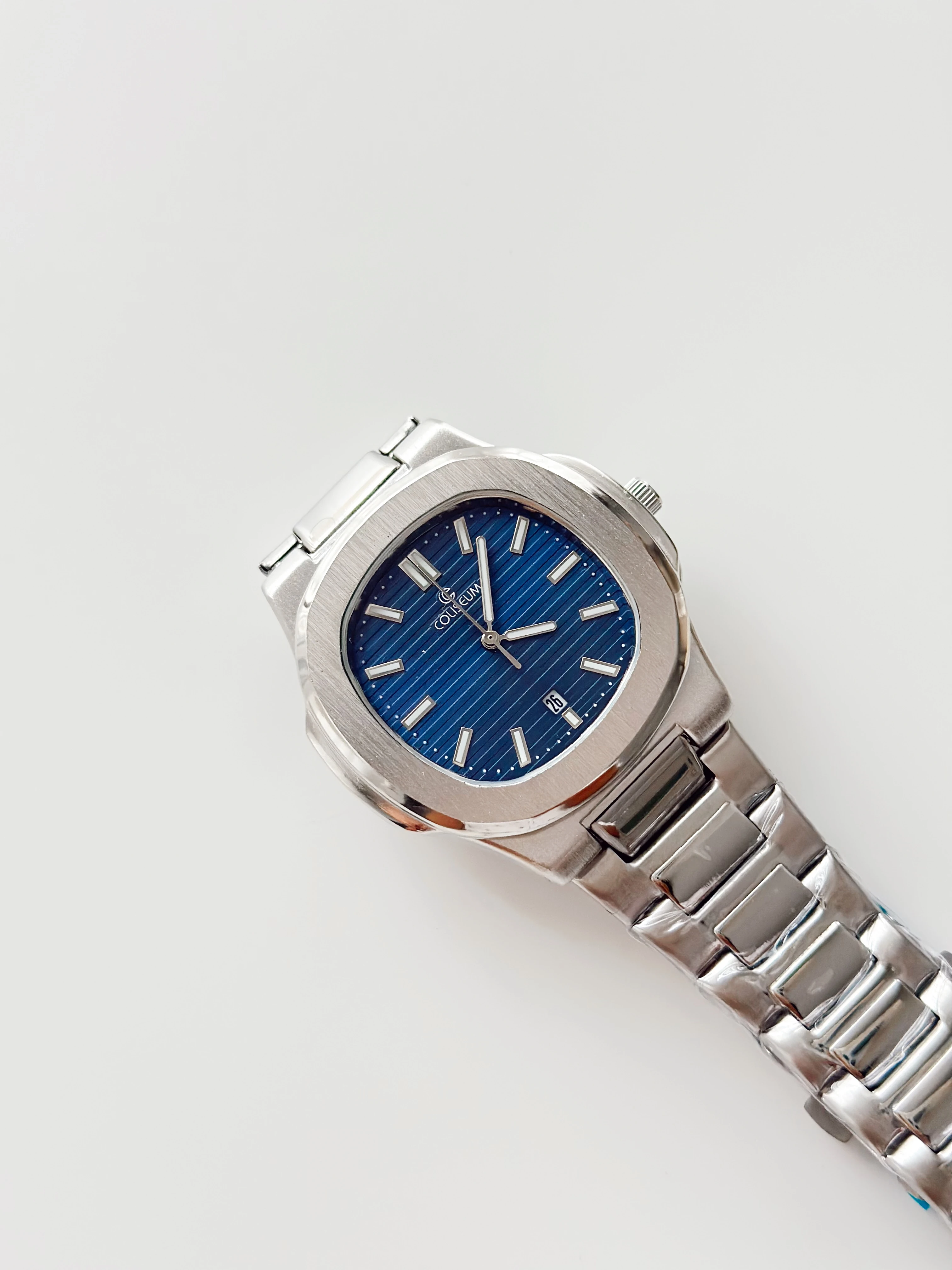 Aquid Rodyum Lacivert Saat