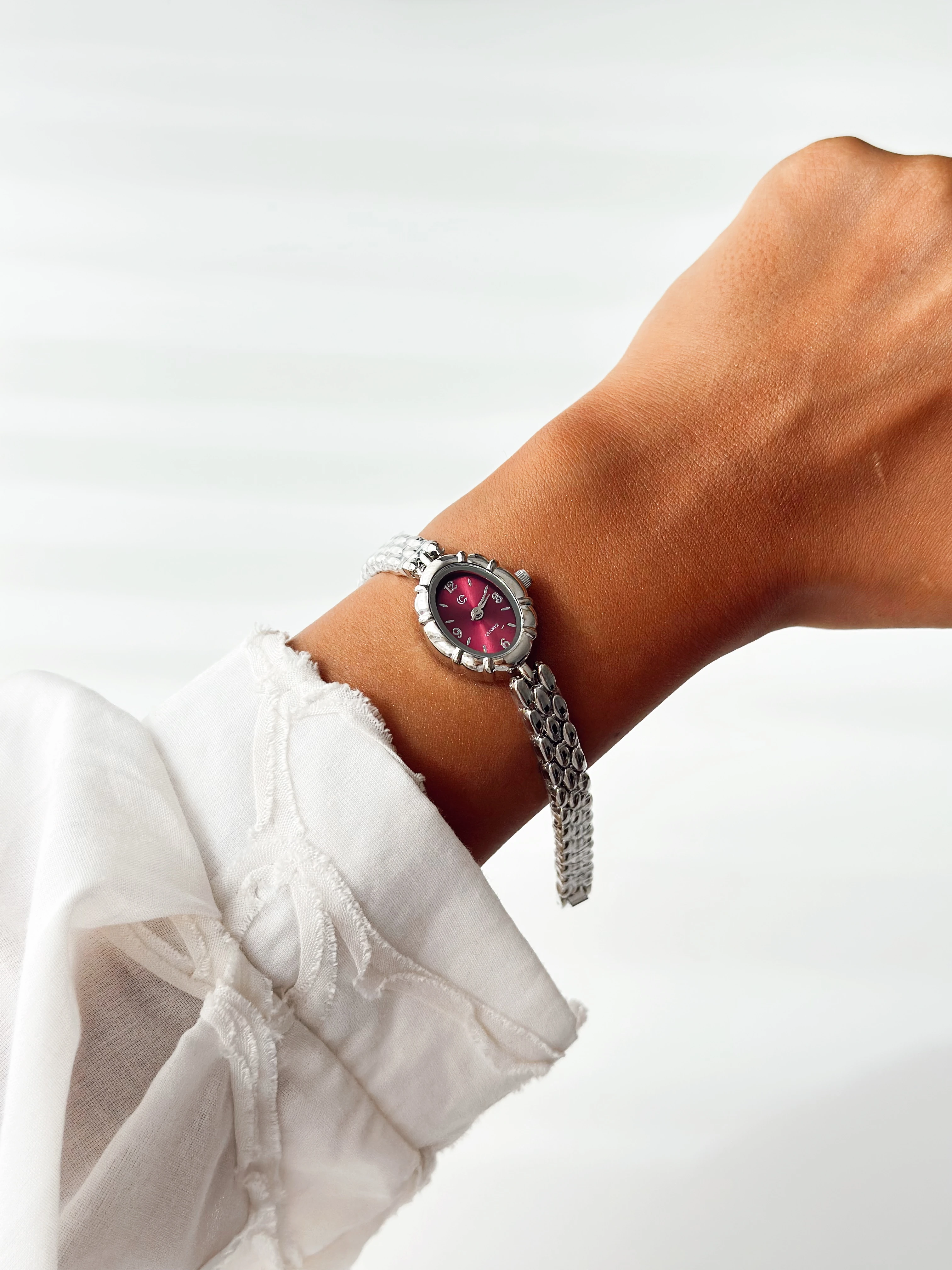 Marquret Rodyum Bordo Saat