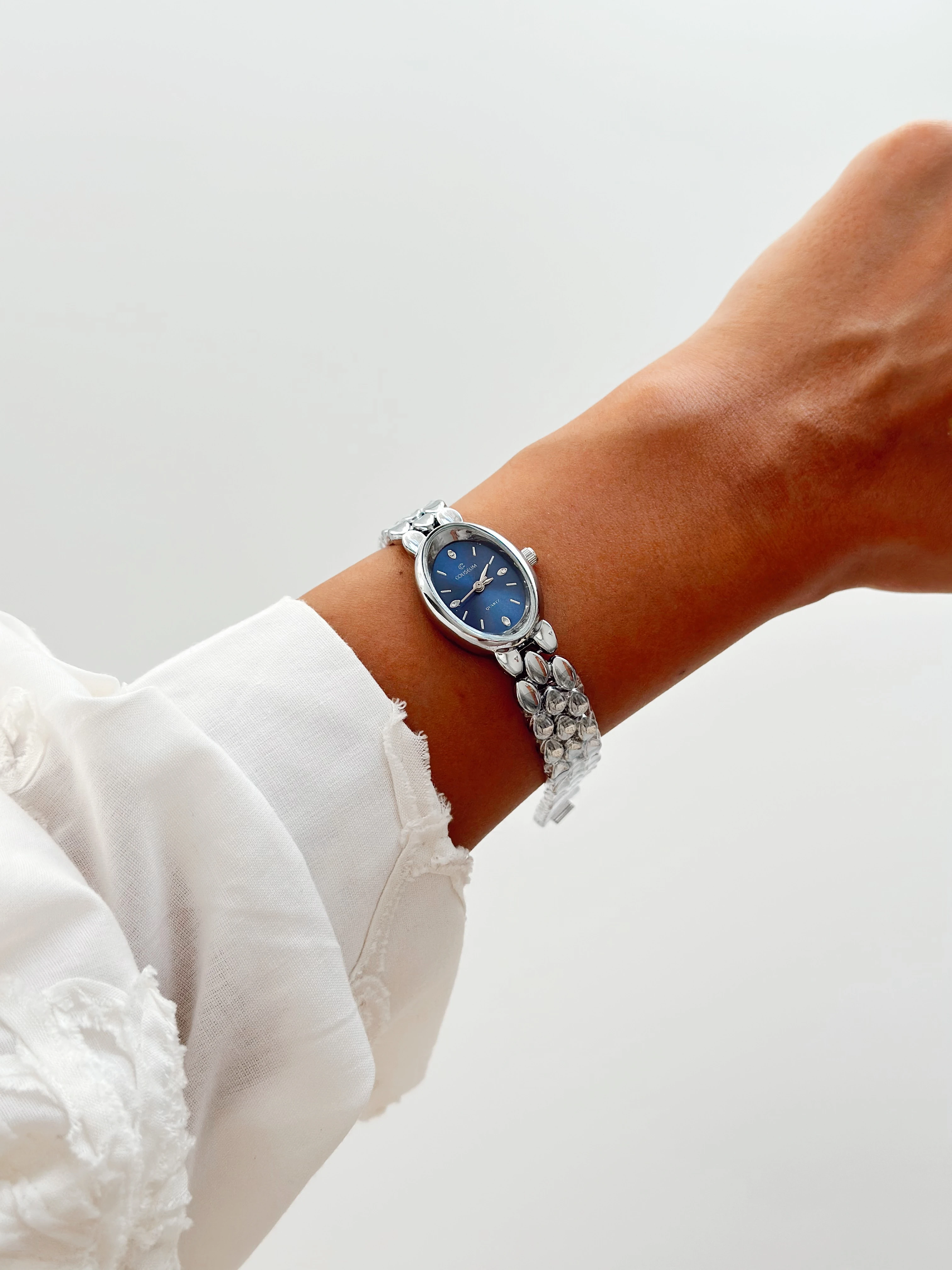 Aurora Rodyum Lacivert Saat