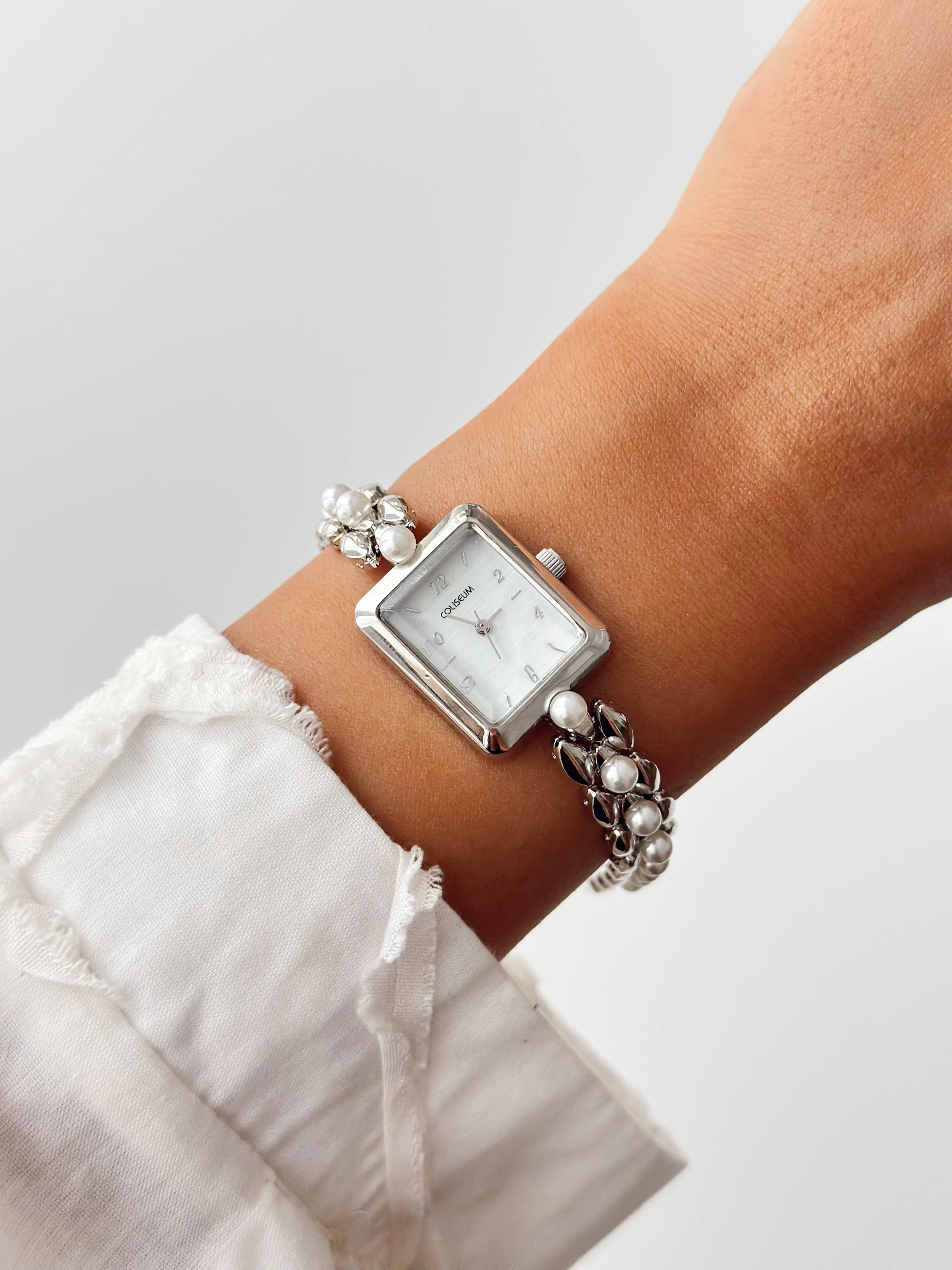 Perin Rodyum Beyaz Saat