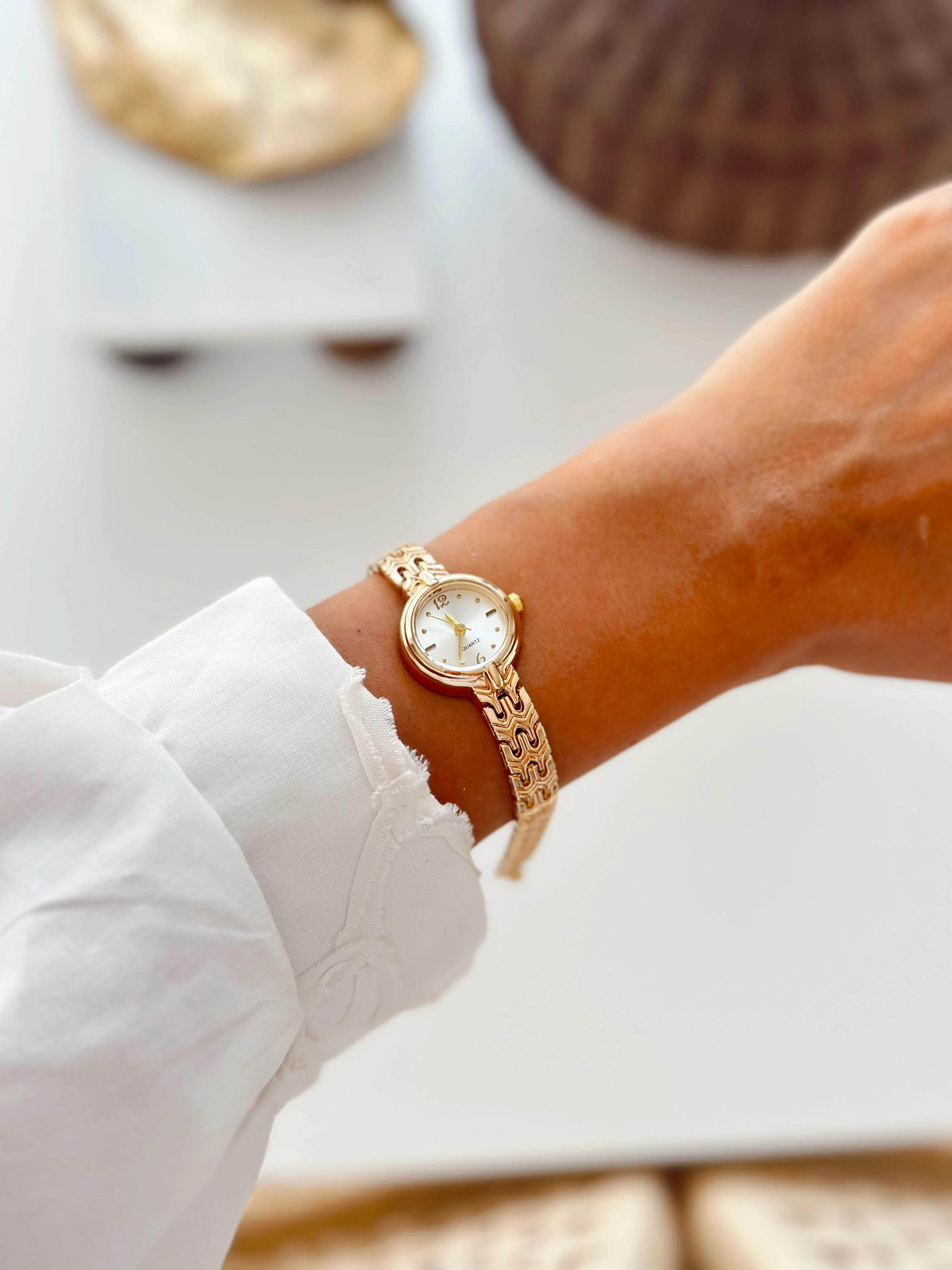 Belis Gold Beyaz Saat