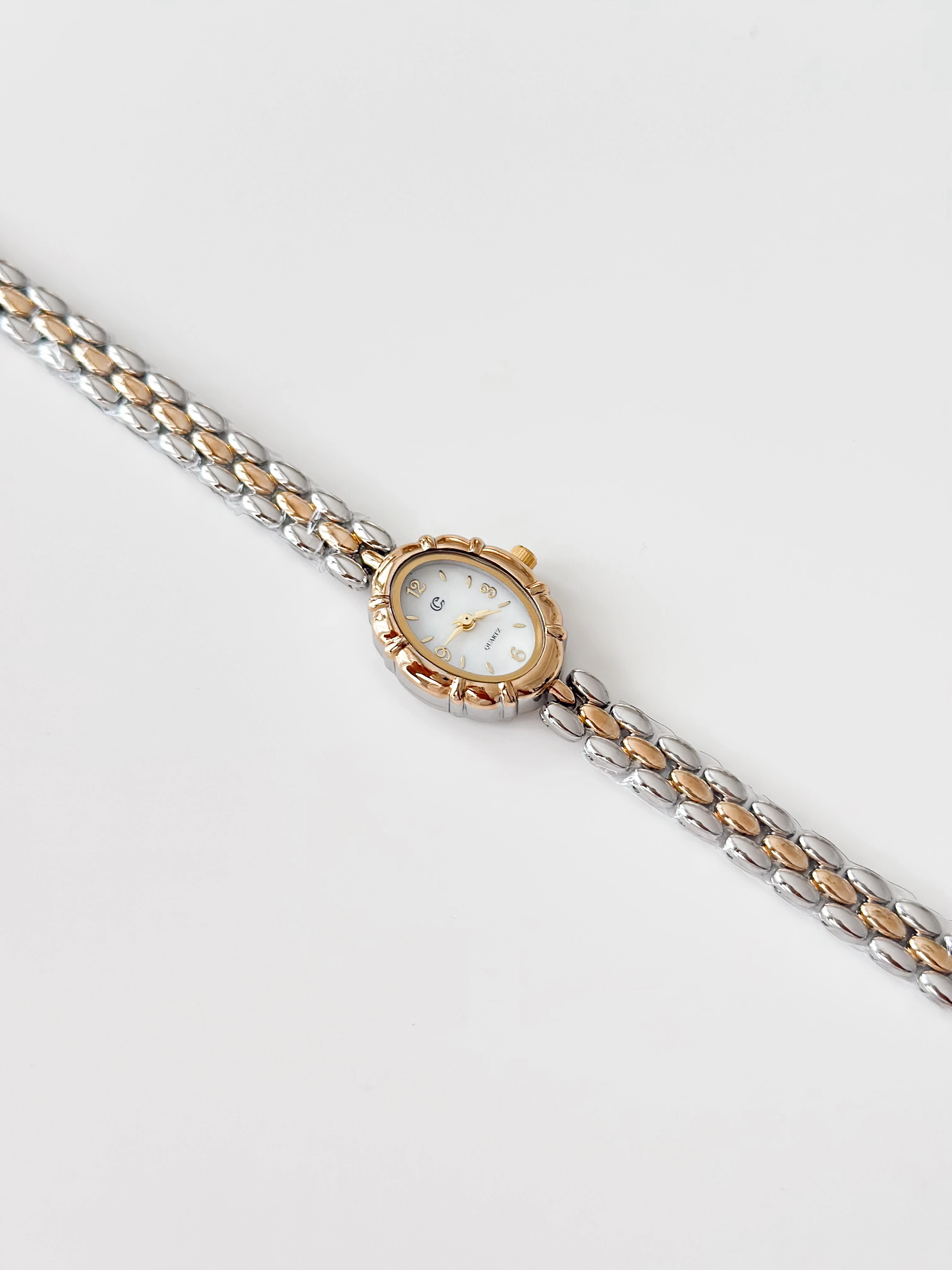 Marquret Rodyum Gold Beyaz Saat