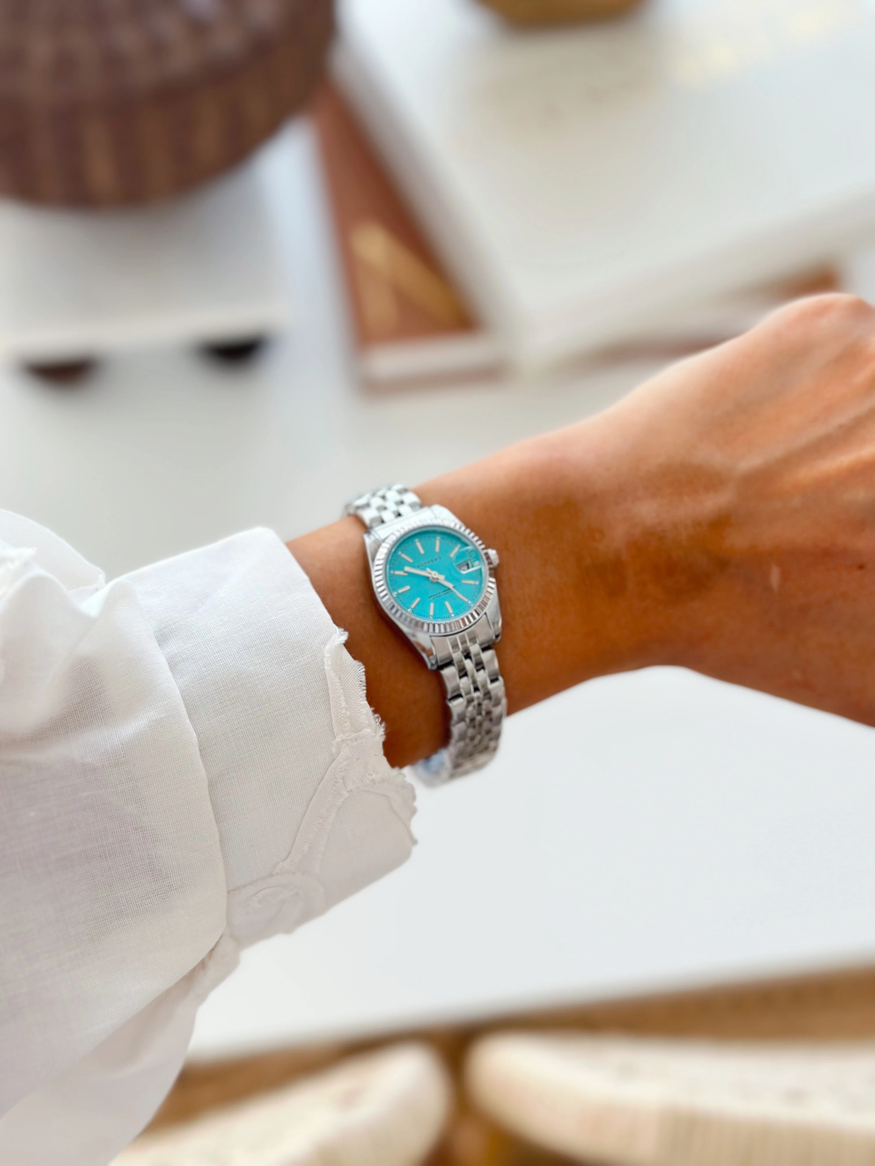 Bety Rodyum Mavi Saat