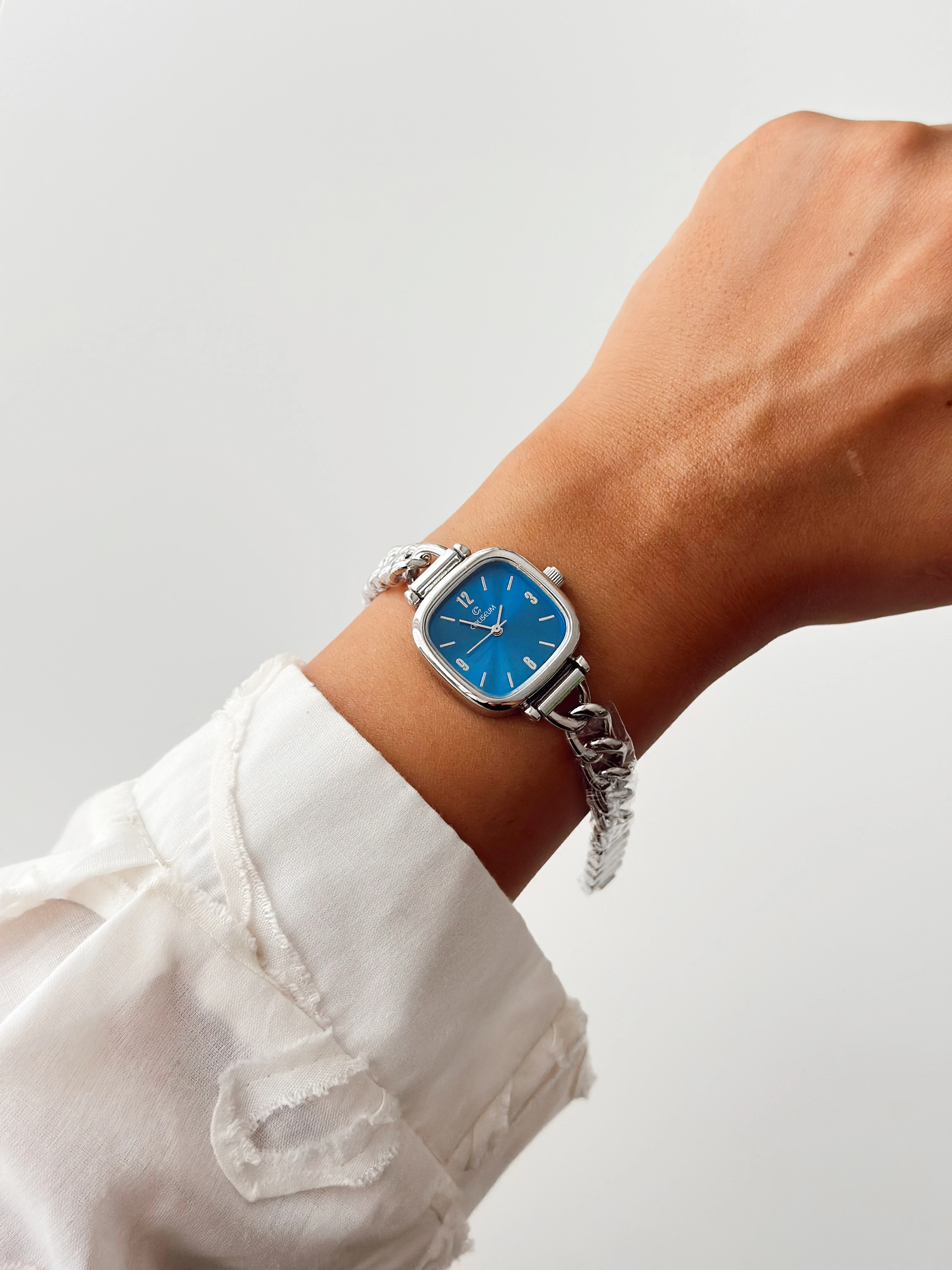 Verna Rodyum Lacivert Saat