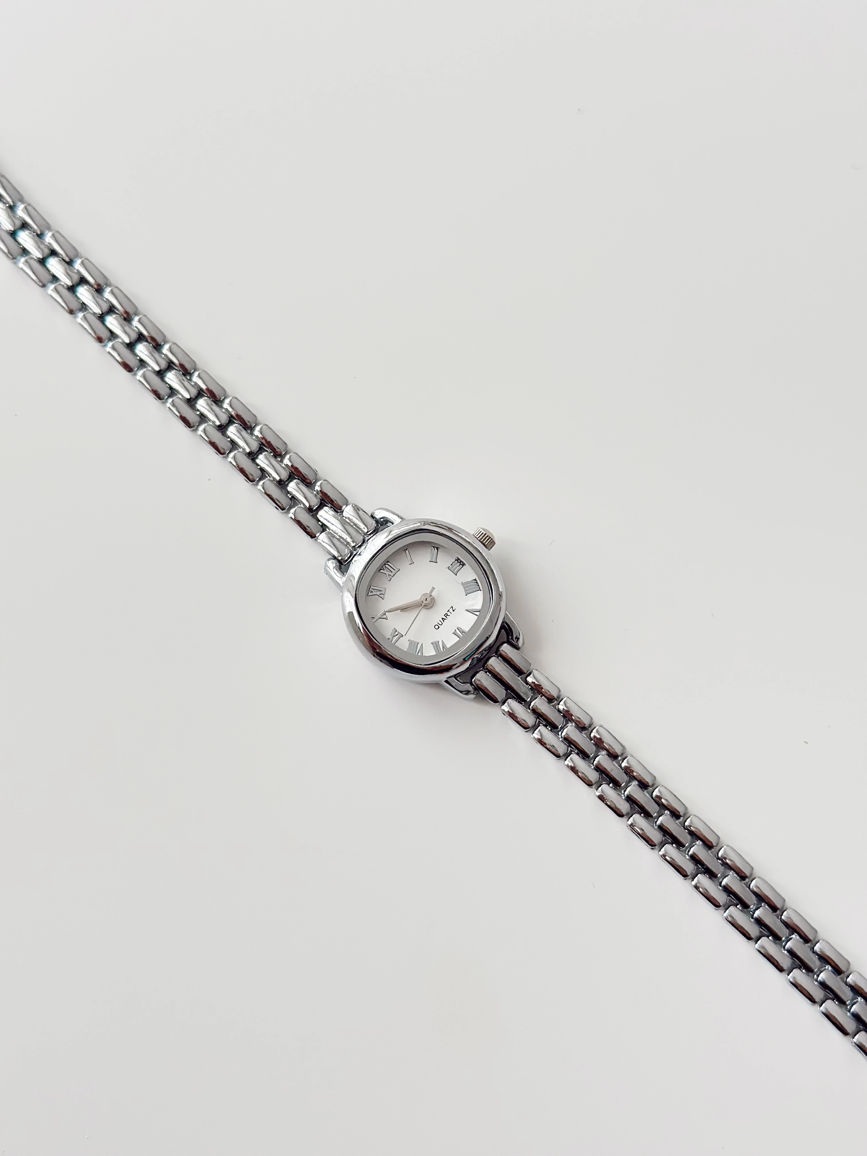 Maun Rodyum Beyaz Saat