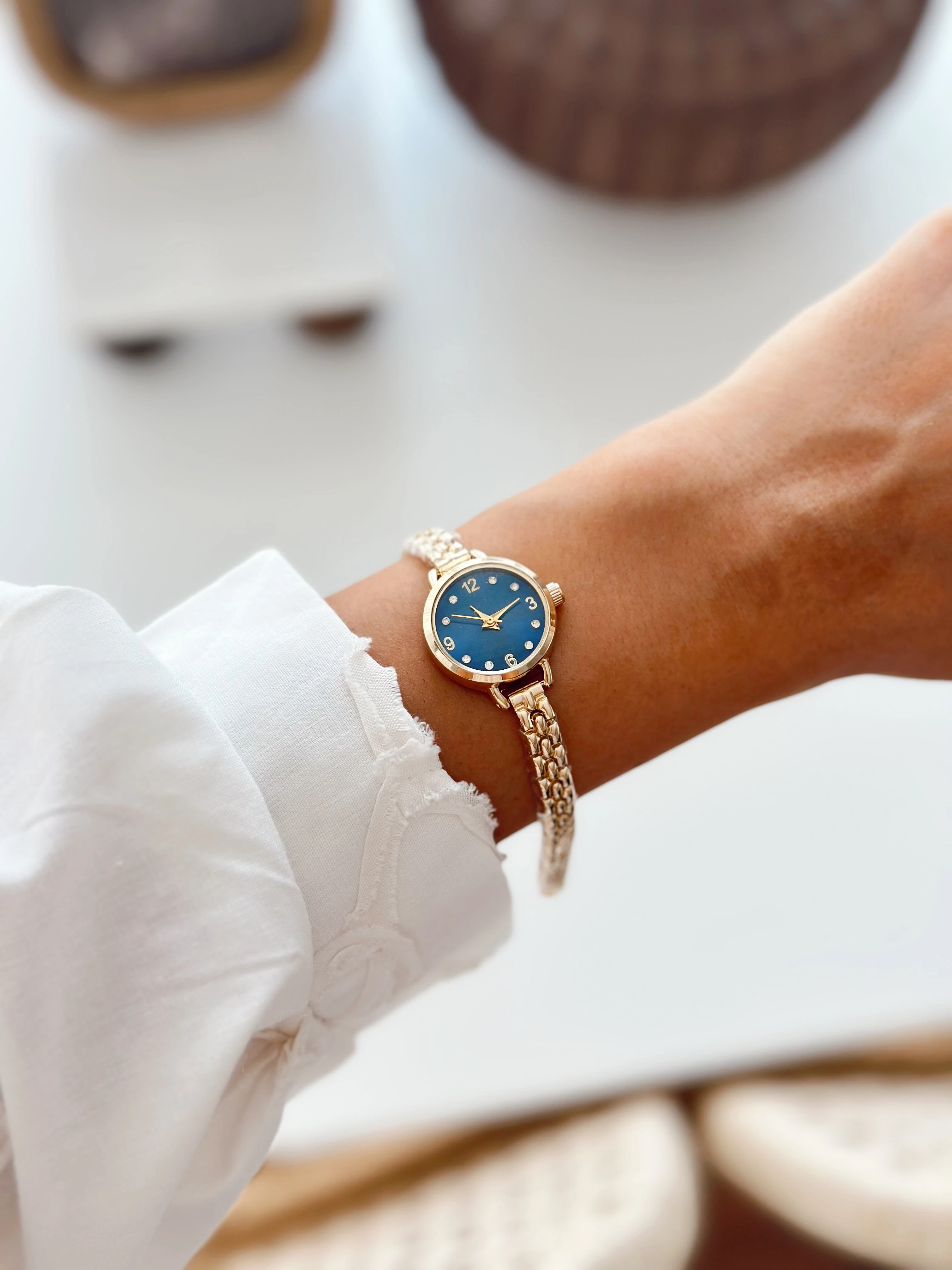 Mazzy Gold Lacivert Saat