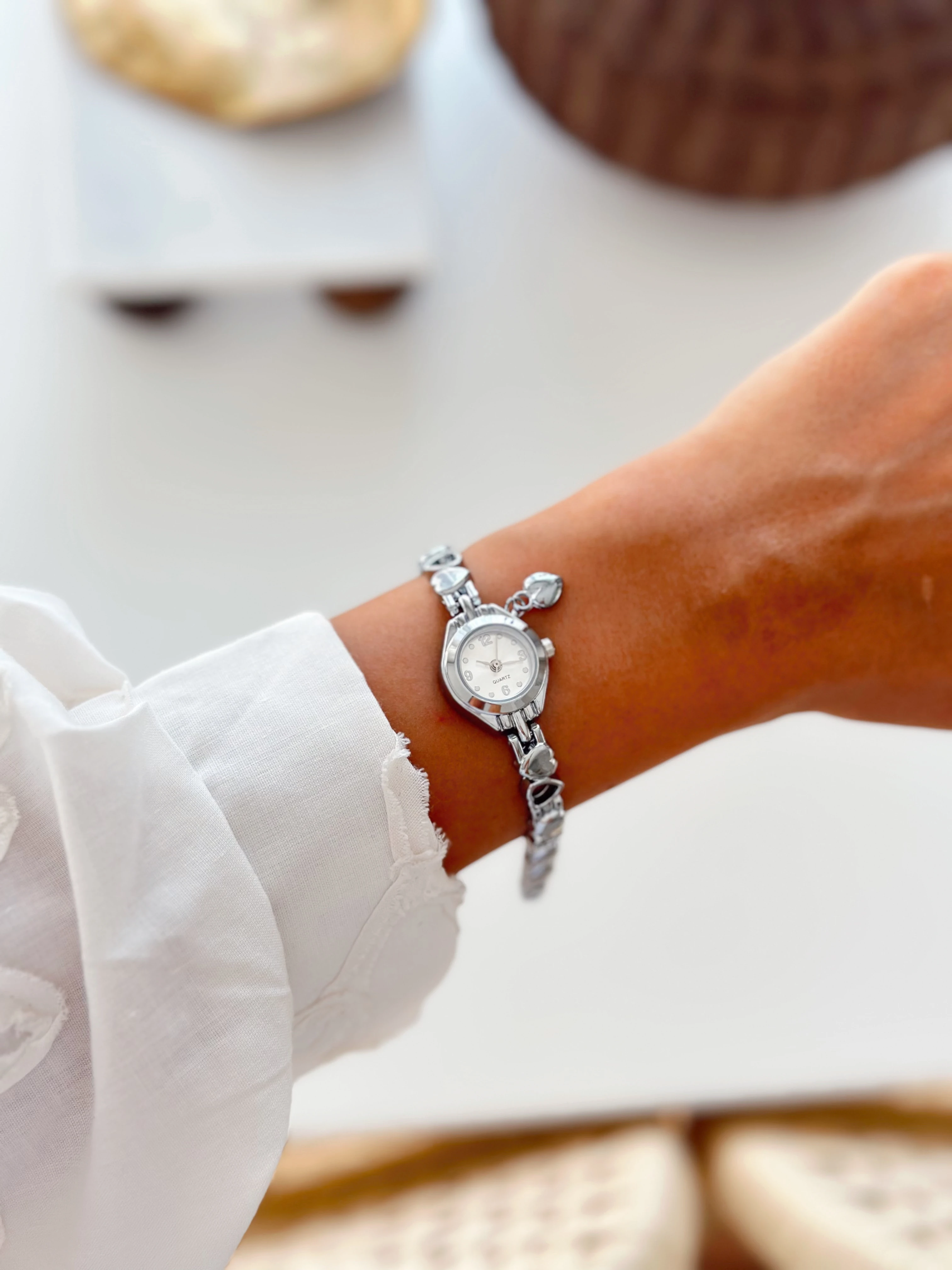 Lilibet Rodyum Beyaz Saat